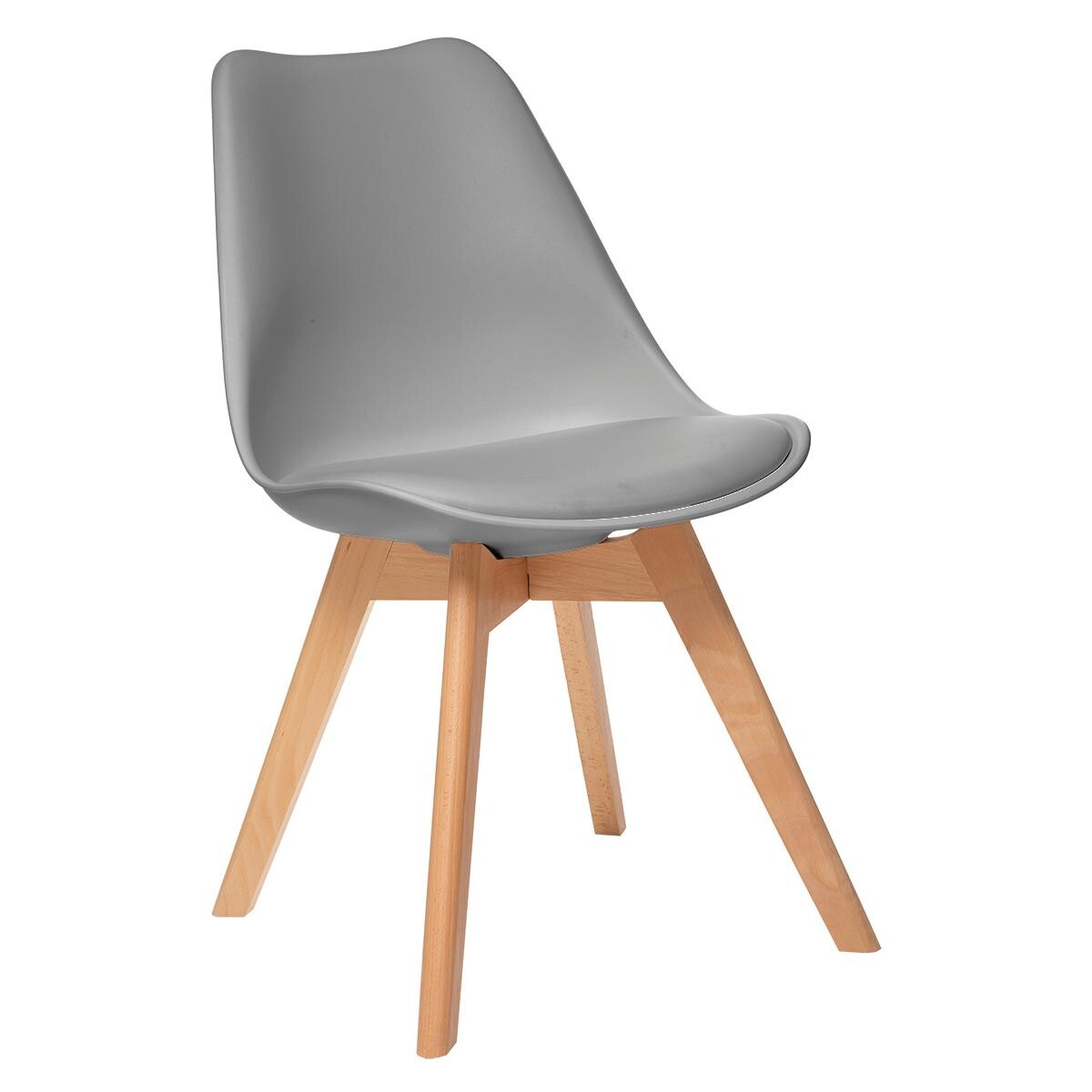 Chair "Baya", beech legs Gray