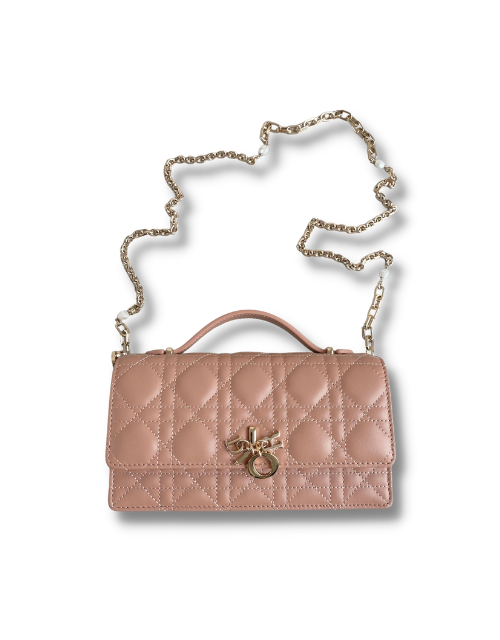 Lady Top Handle Clutch Beige/Black/White For Women 8.5in/21cm S0980ONMJ_M49P1:1High-quality replica
