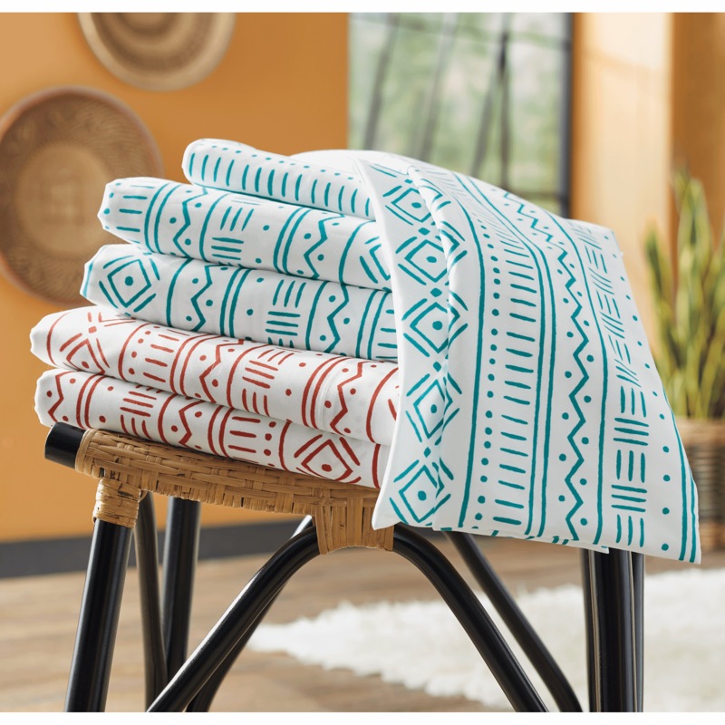 Mudcloth-Style Printed Microfiber Sheets - MIDNIGHT VELVET CATALOG