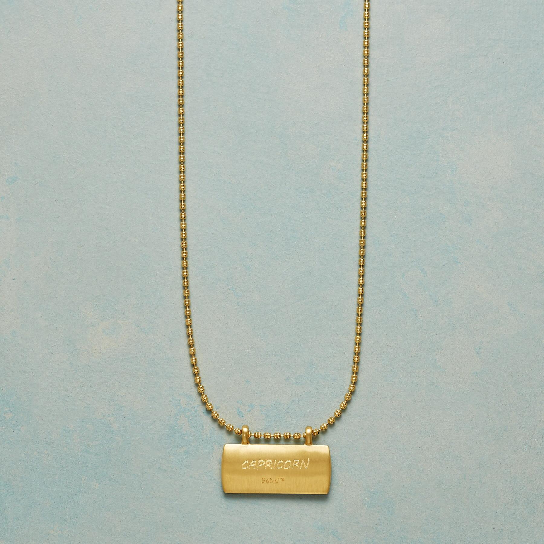 Gold Plate Astrological Pendant Necklace - Sundance Clothing