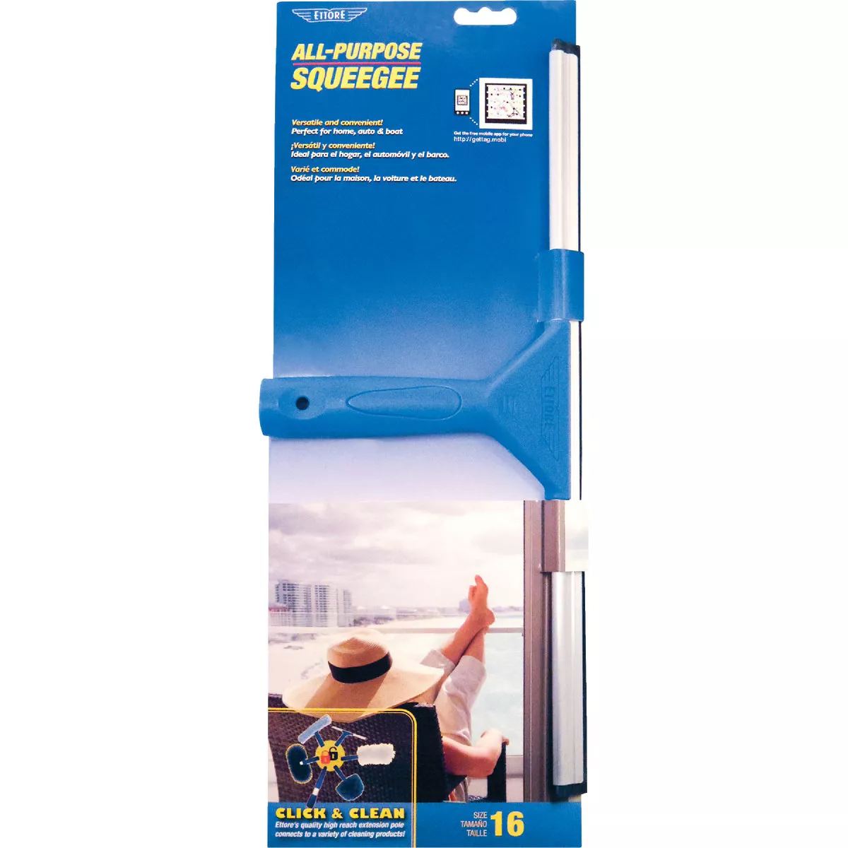 Ettore All Purpose 16 In. Rubber Squeegee