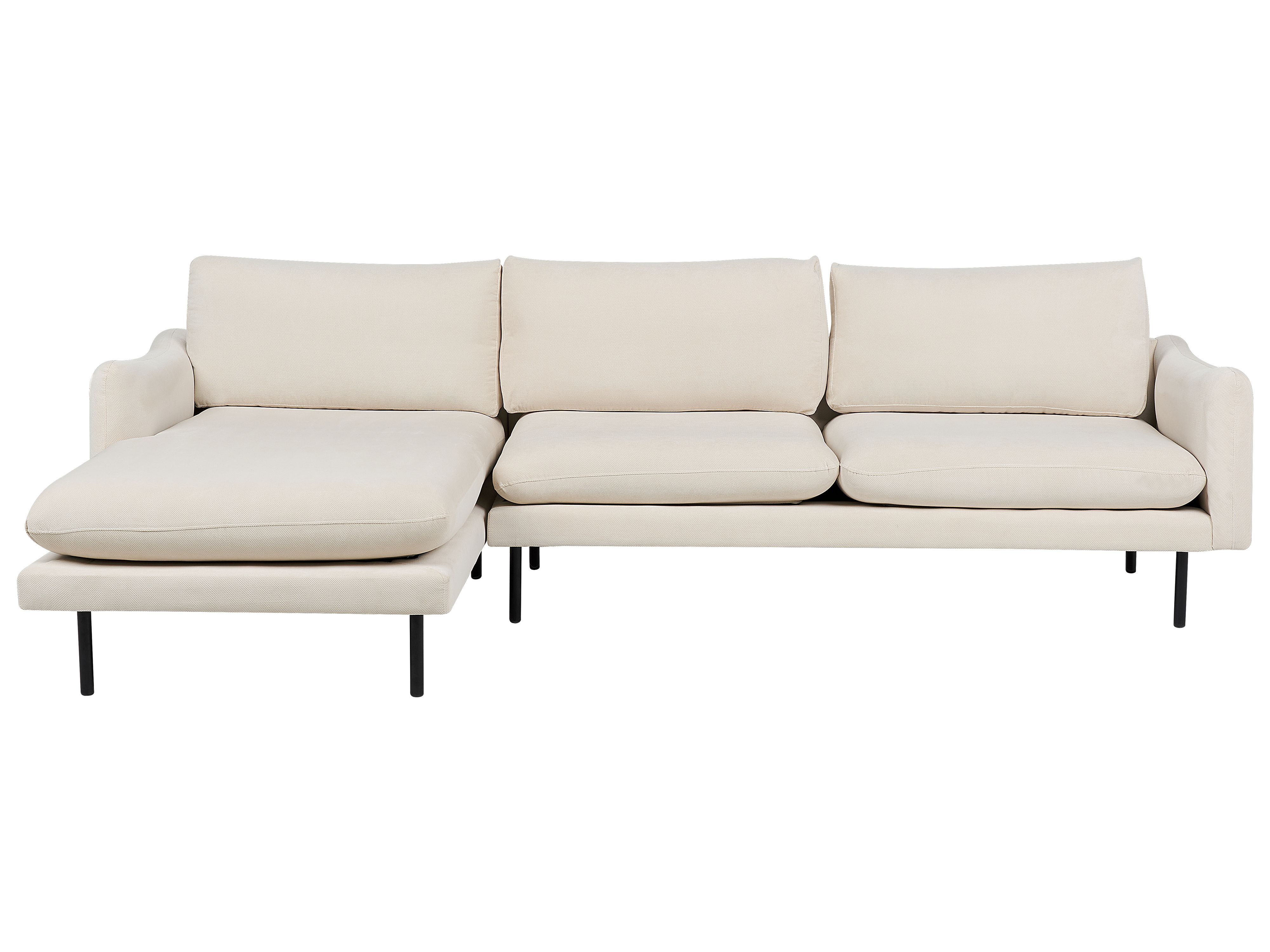 Corner Sofa 4 Seater VINTERBRO Fabric Light Beige Right Hand