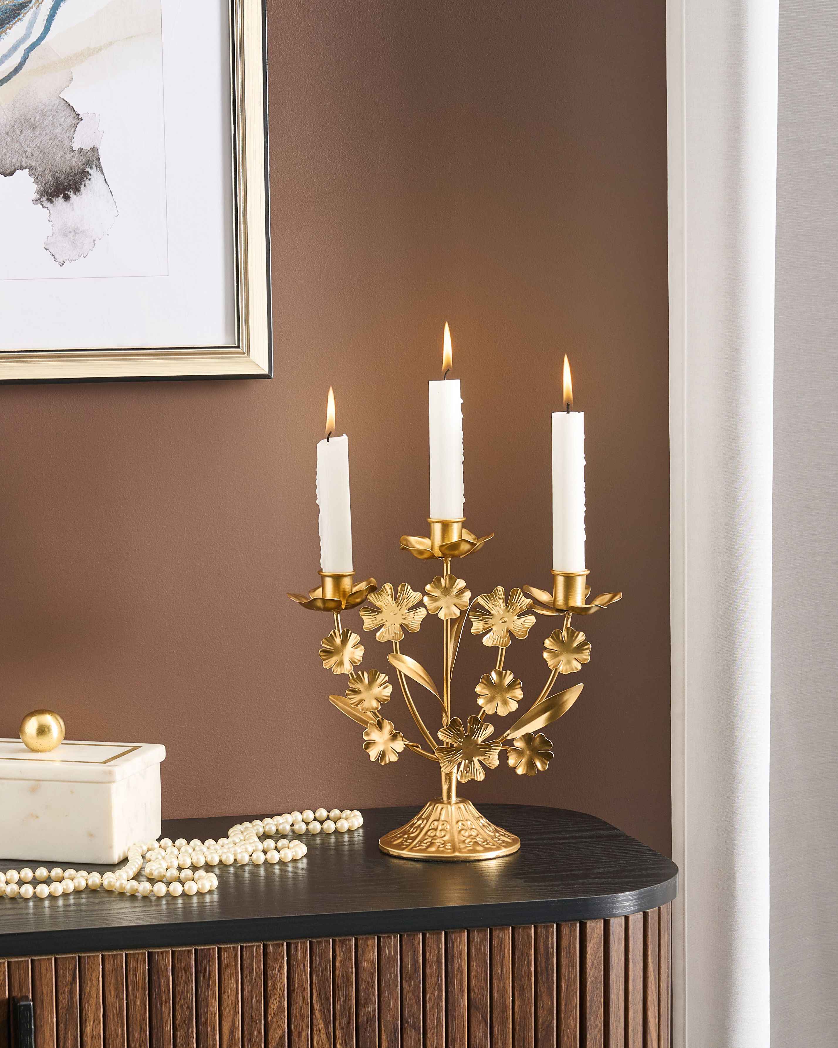 Candle Holder RAMADA Metal 25 cm Gold