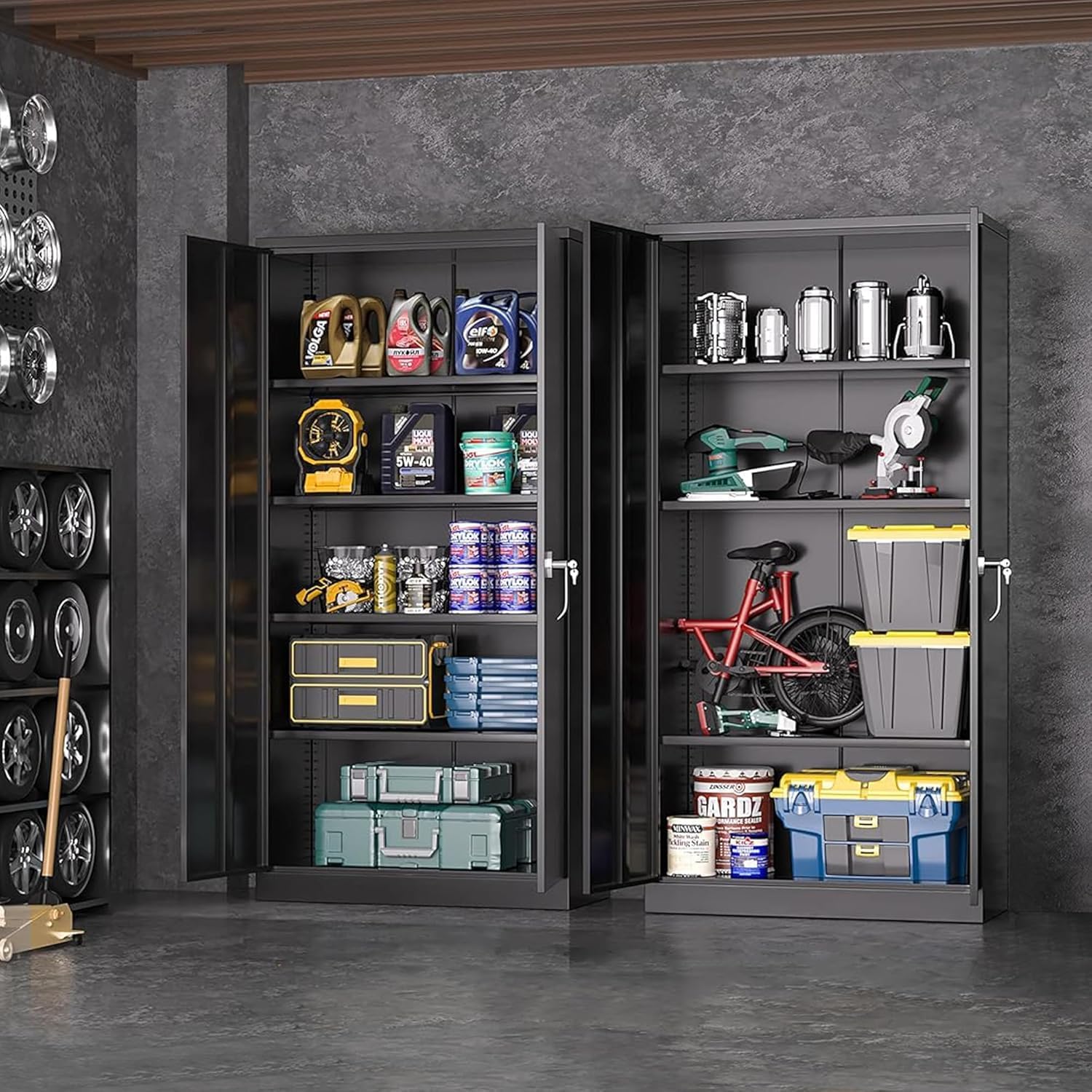 Greenvelly Metal Cabinet with Lock,72