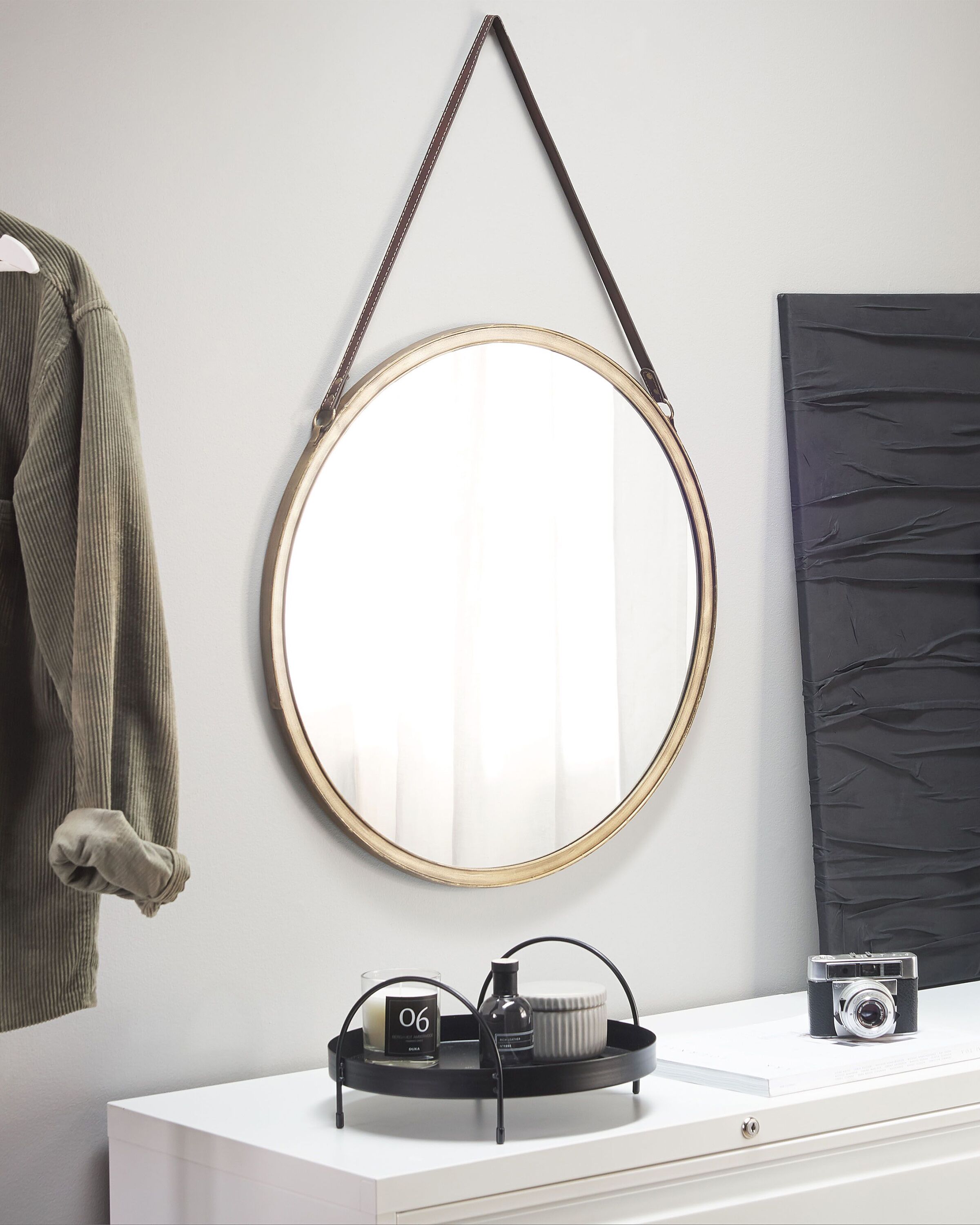Wall Mirror AUTUN 60 cm 60 cm Metal Gold
