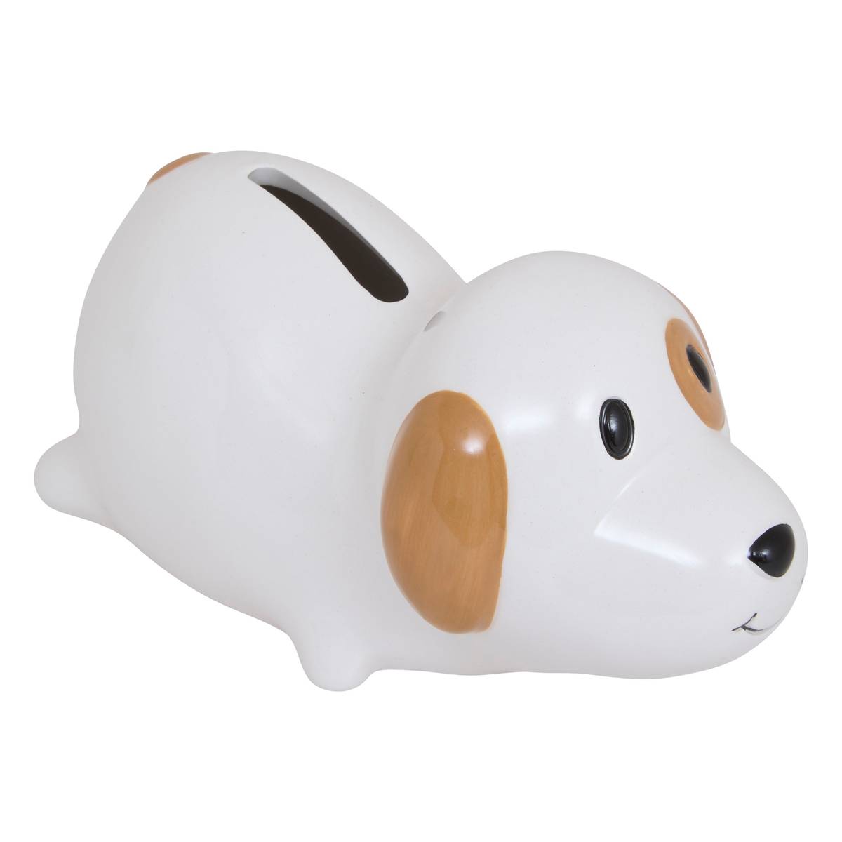 Piggy Bank "Scott" White, 15x7 cm