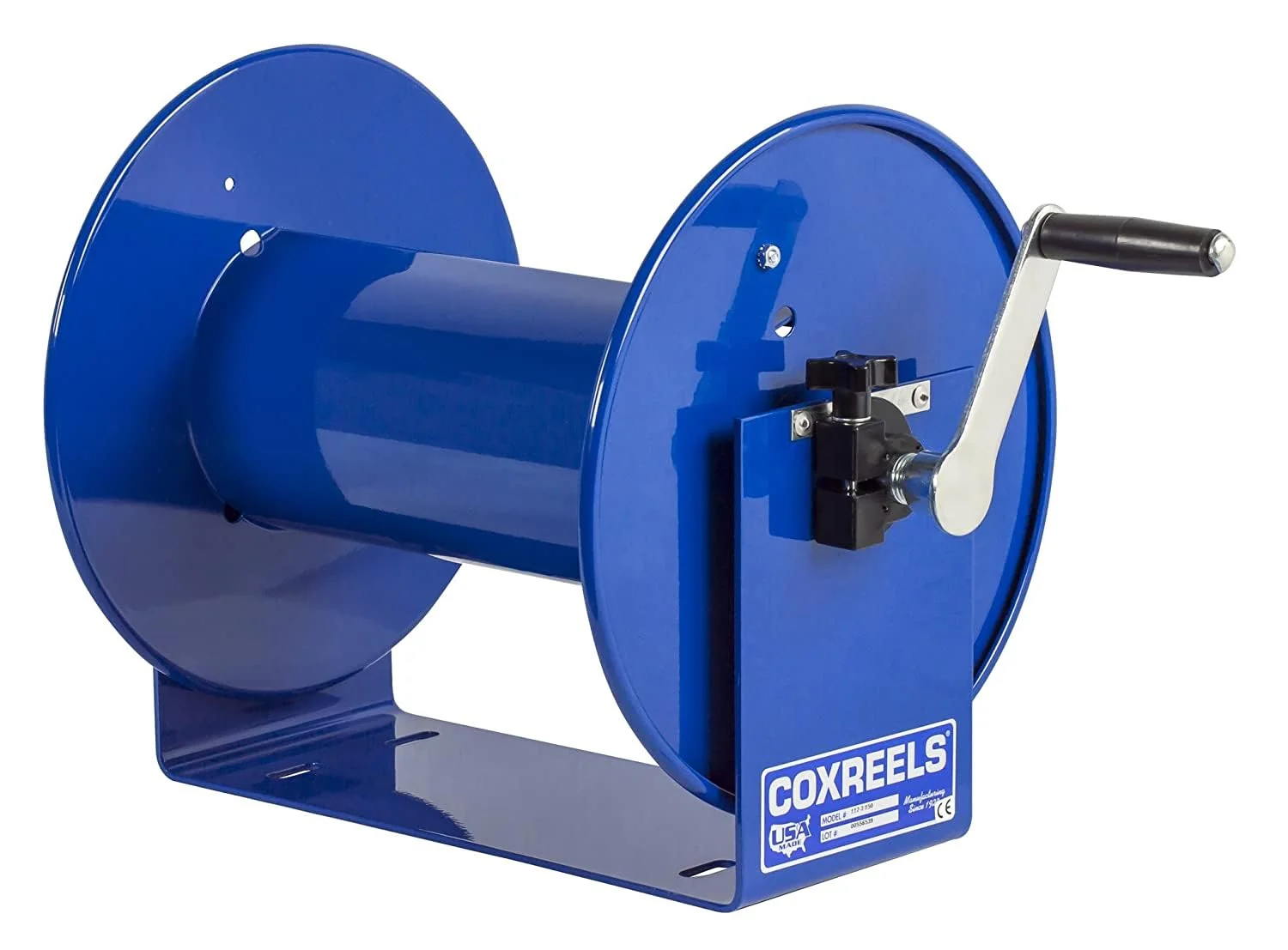 Coxreels Compact Hand Crank Steel Hose Reel, 4,000 PSI, Holds 3/8 in x 50 ft Hose - 112-3-50 - Image 4 Coxreels Compact Hand Crank Steel Hose Reel, 4,000 PSI, Holds 3/8 in x 50 ft Hose - 112-3-50 - Image 4