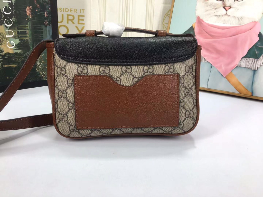 Replica Gucci Padlock Mini Bag Black/White1:1High-quality replica