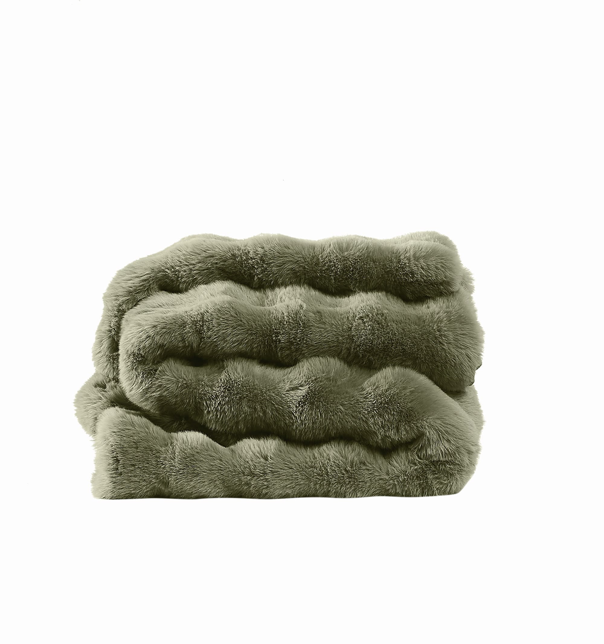 Brooklyn Loom Bubble Faux Fur 100% Microfiber Polyester Twin XL Blanket in Green, All Season, Adult Size, OEKO-TEX Certified - Image 10