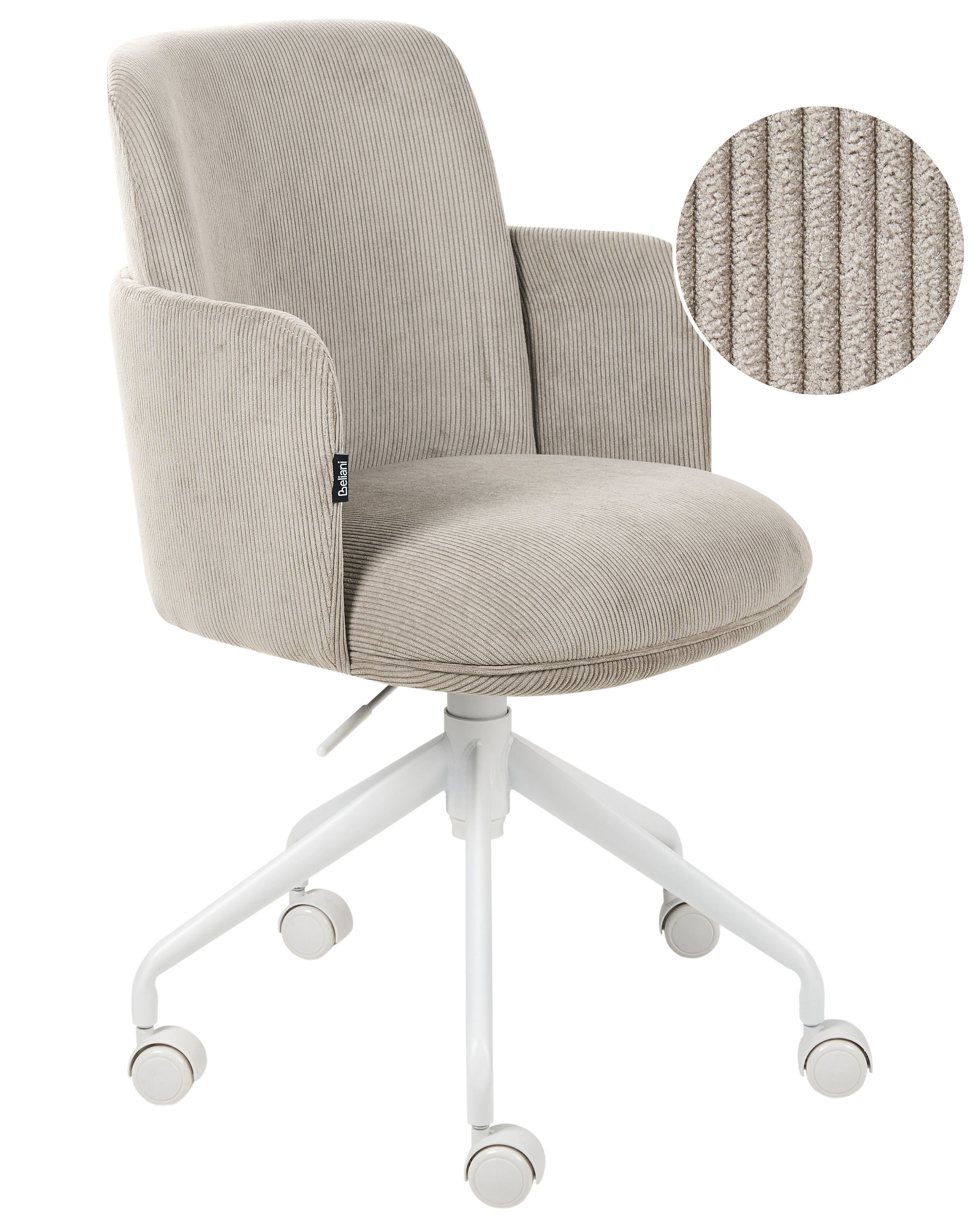 Office Chair DRYDEN Corduroy Taupe