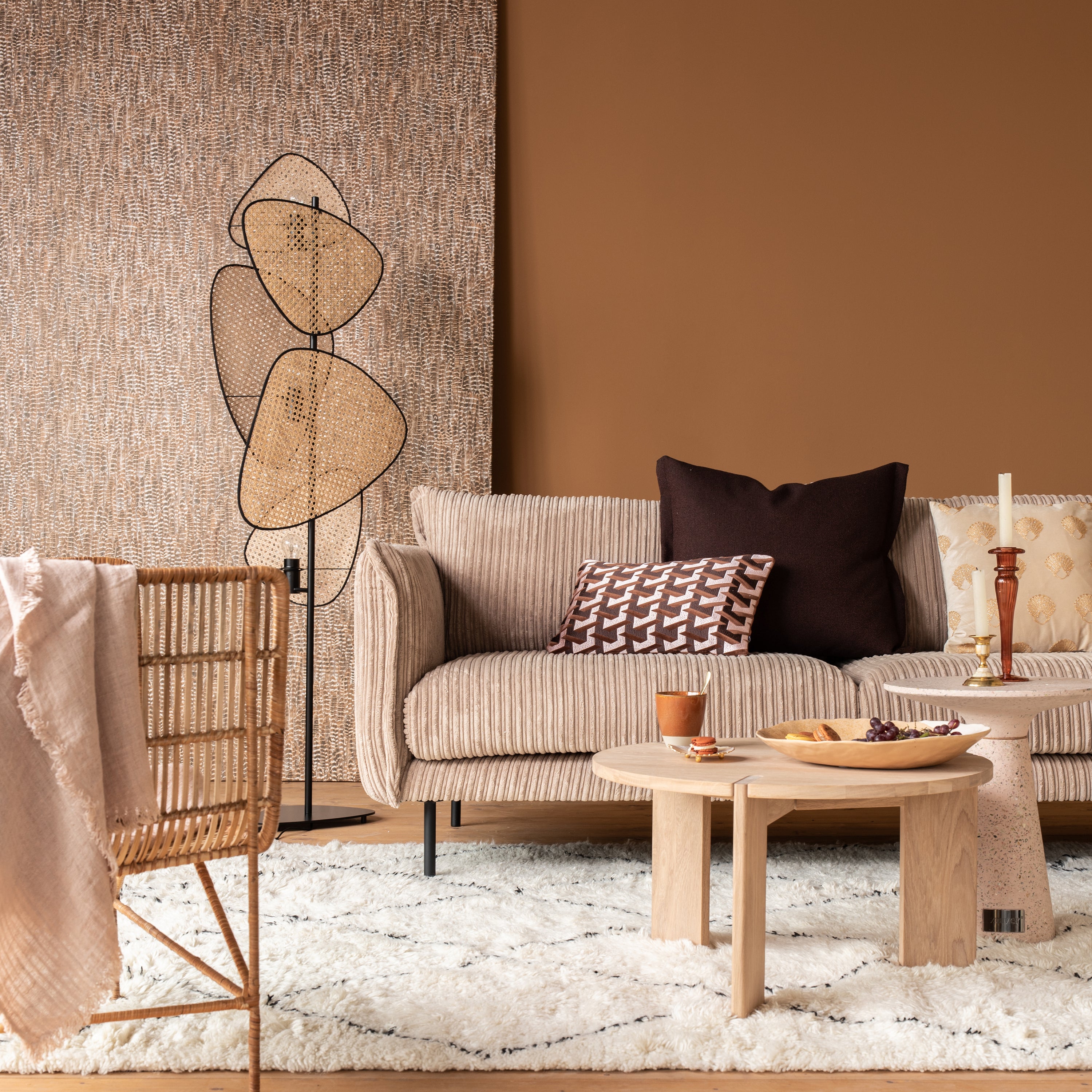Blokker Ribbon 4-zitsbank - Rib - Mink