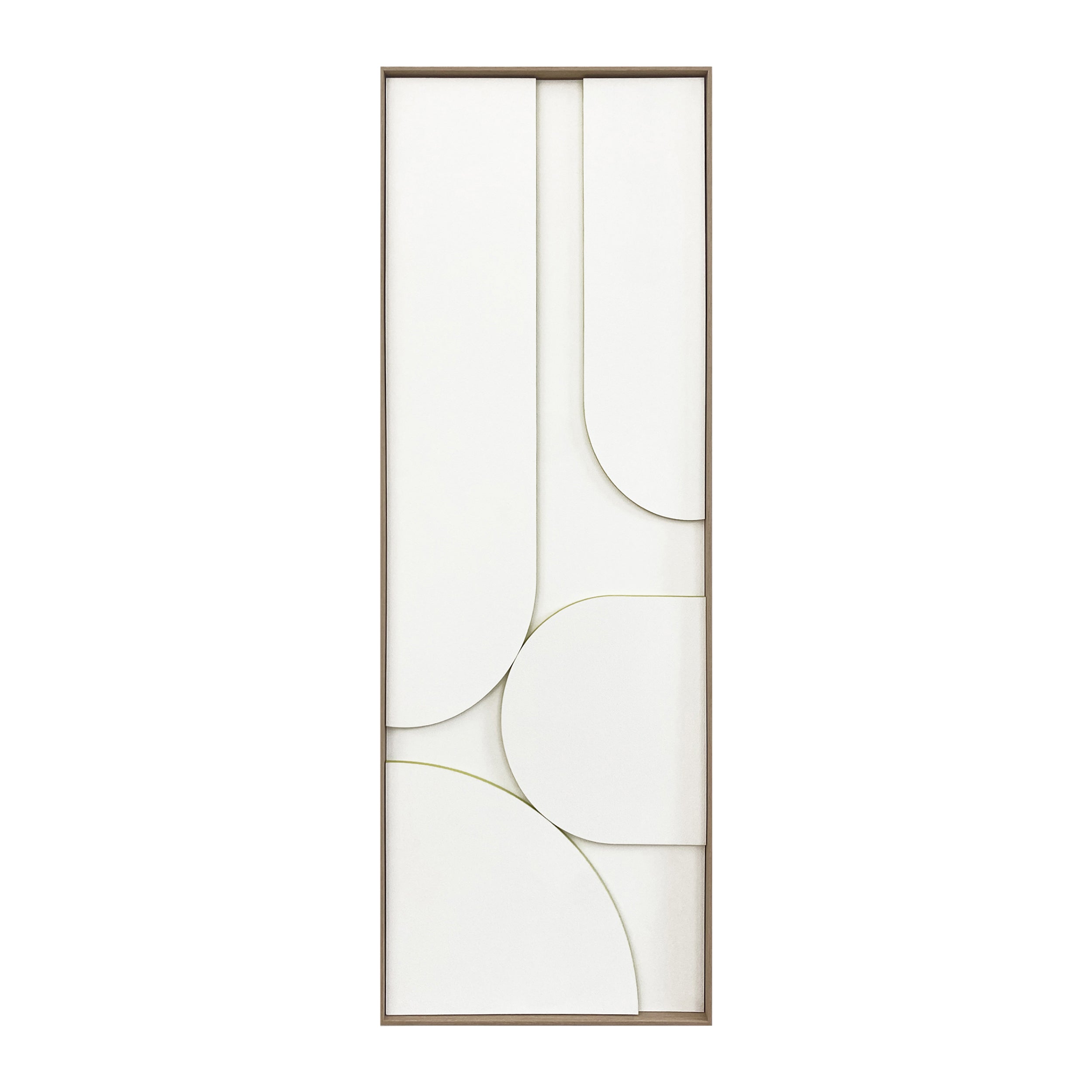 Blokker Raised Abstraction Schilderij - Balanced - 40 x 118 cm - Lime