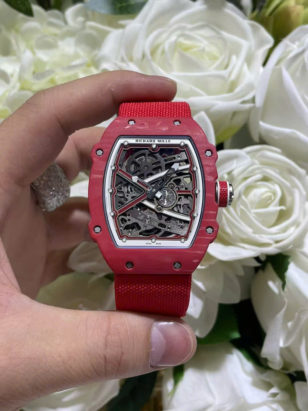 Richard Mille RM67-02 Red Carbon Best Replica Watch Weight 37 Grams 38.7×47.52mm - Elite Watch Atelier
