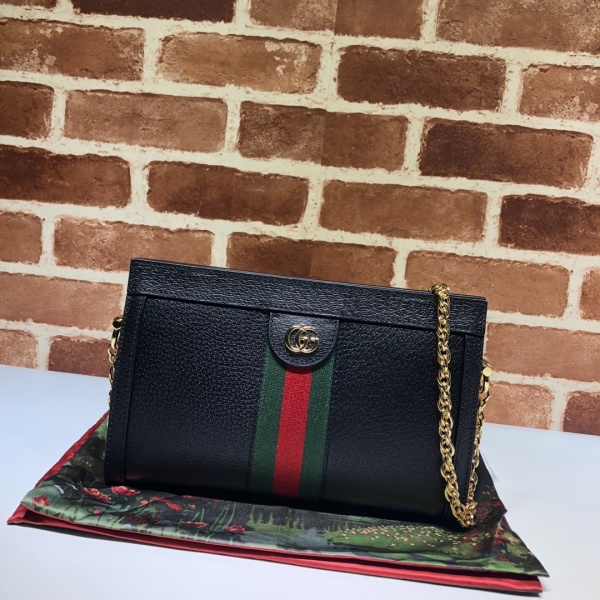 Replica Gucci Small Shoulder Bag Black/White1:1High-quality replica