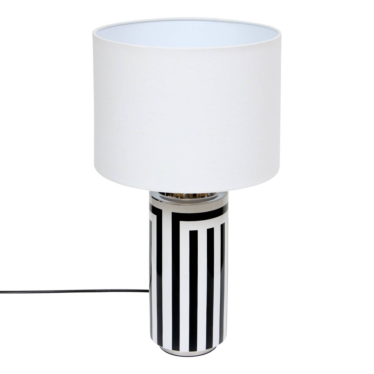Lamp "Regis" Black & White, H.50 cm
