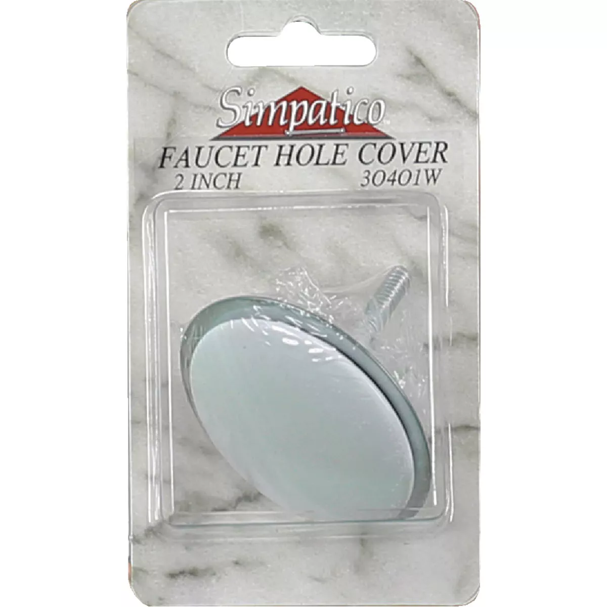 Lasco 2 In. White Faucet Hole Cover