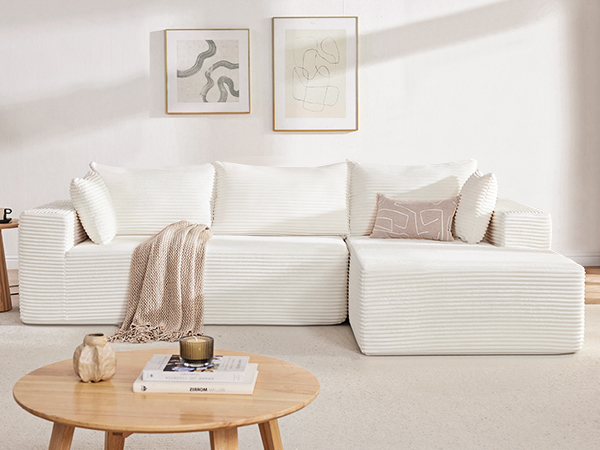 Cloud sectional sofa scene view