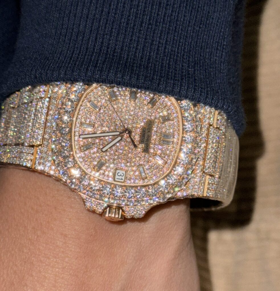 Patek Philippe Best Replica Watch Nautilus 5719 Gold Wrapped   Moissanite Diamonds Custom 40mm - Top club
