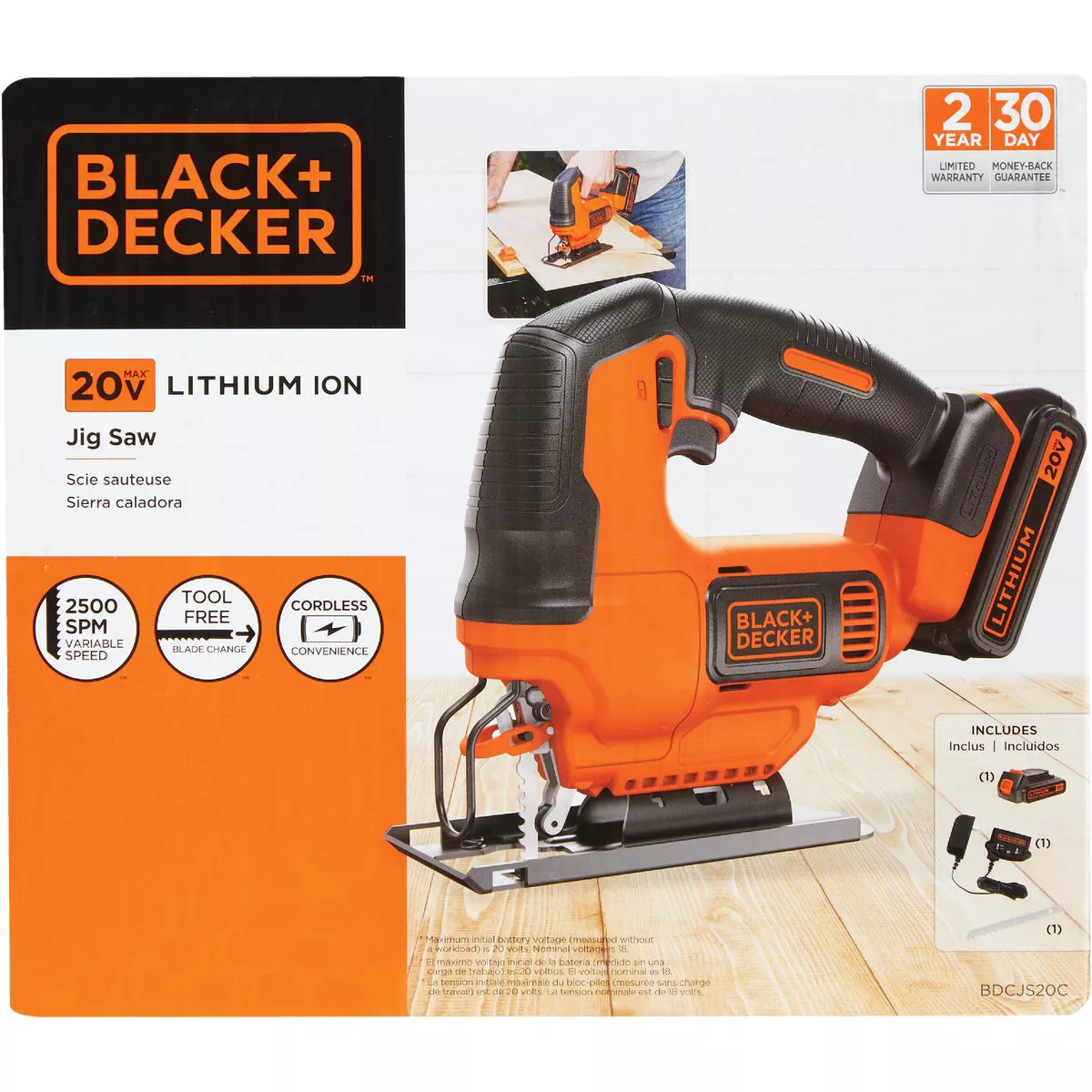 Black & Decker 20V MAX Lithium-Ion 1.5 Ah Cordless Jig Saw Kit