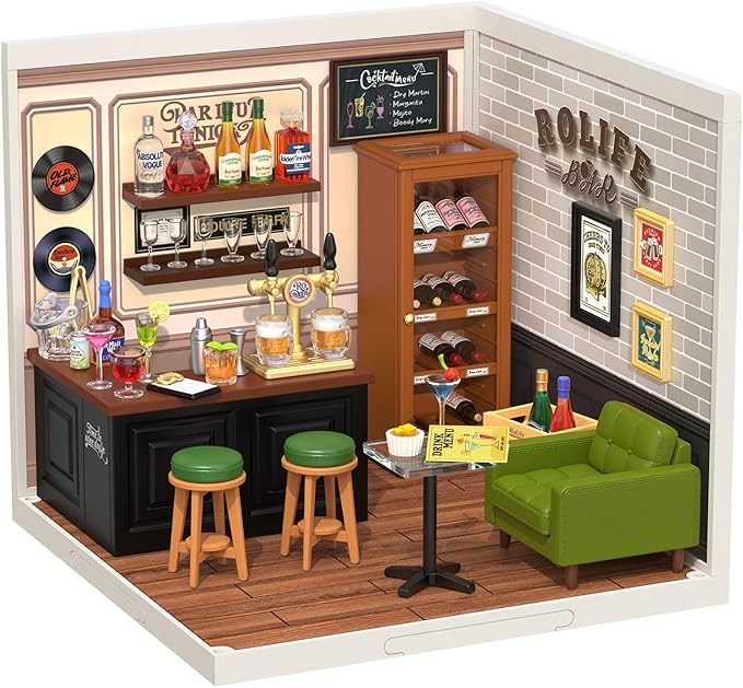 House Building Set Toys Playset with LED Suitable for Mini Figures Construction Toys Diorama