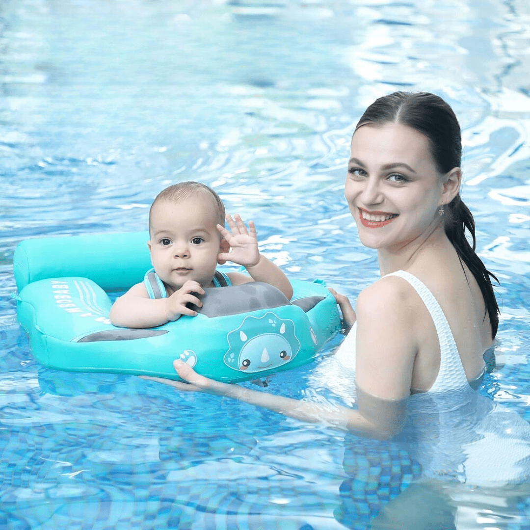 Niet-opblaasbare Smart Float Zwemtrainer - biedt veilige ondersteuning met riemen en een robuust vlotterringontwerp - voor baby’s in het water -
