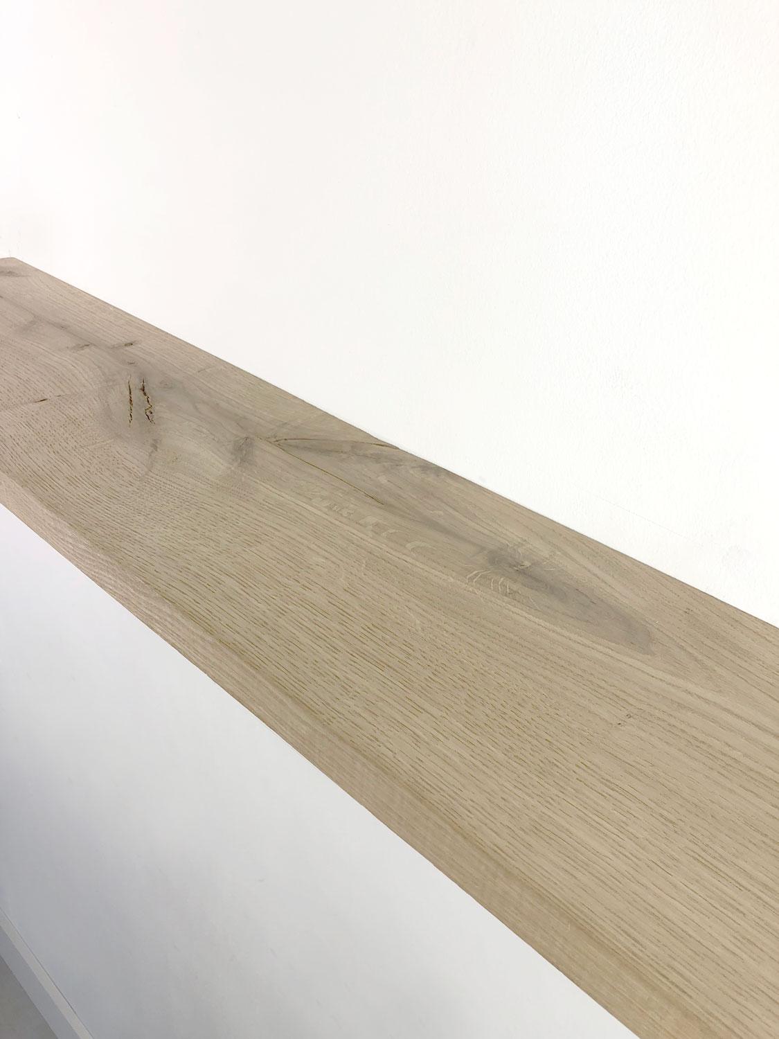 Rustiek eiken zwevende wandplank 25mm massief recht 170 x 24 cm