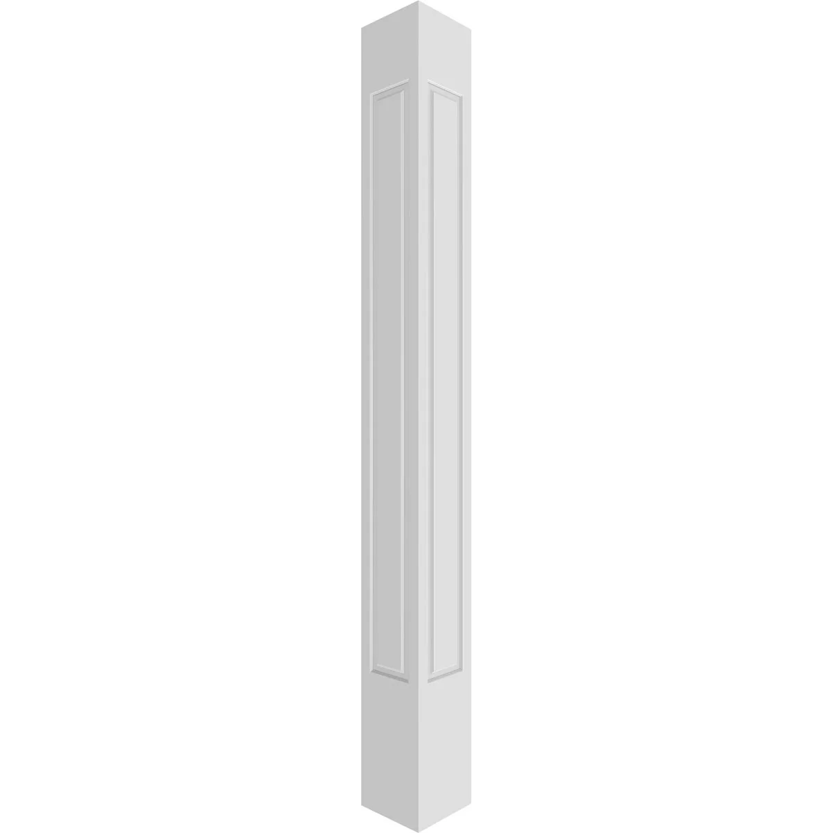 Ekena Millwork 6"W x 8'H Craftsman Classic Square Non-Tapered, Raised Panel PVC Column Kit, Crown Capital & Crown Base - Image 8