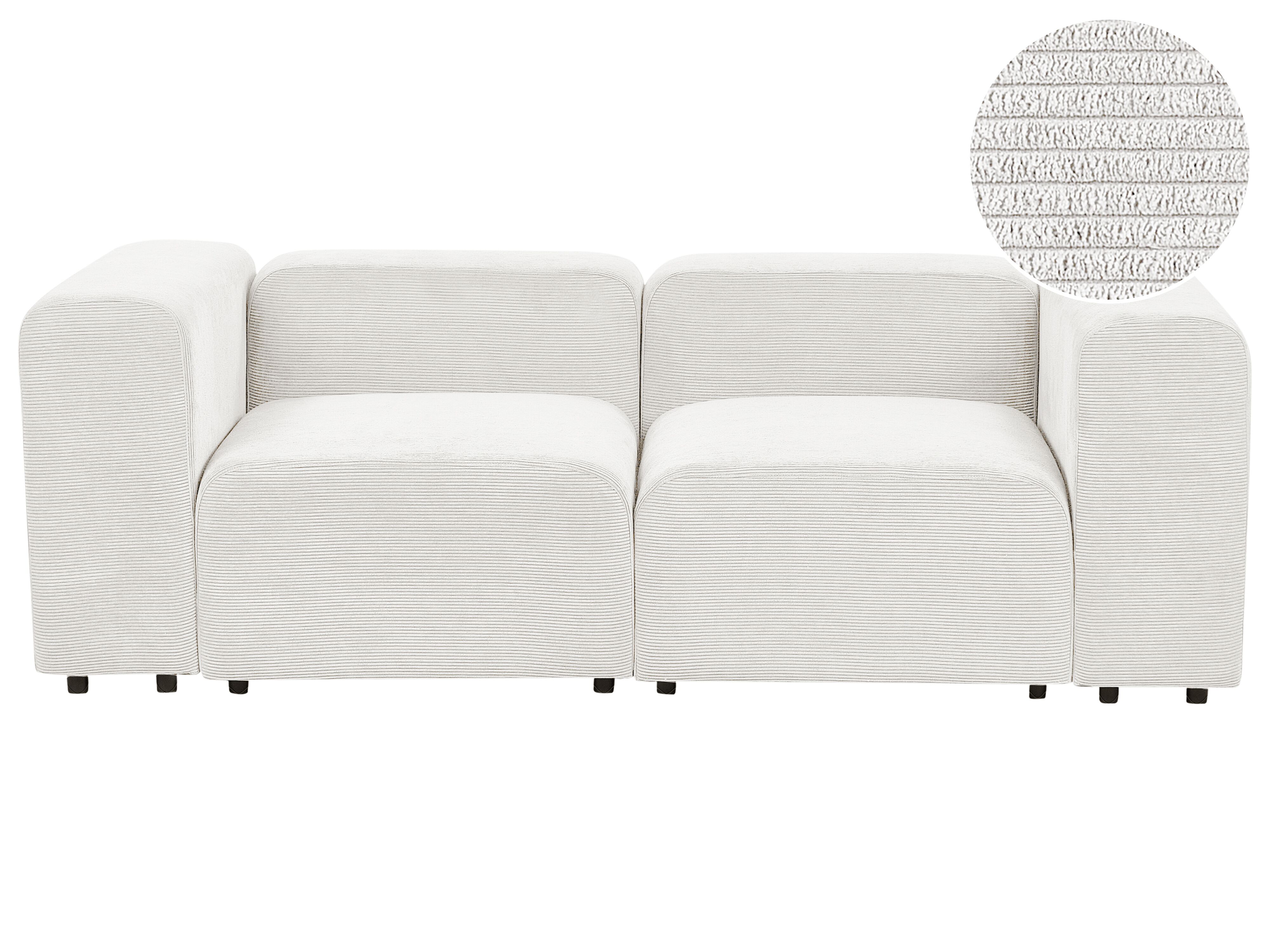 Modular Sofa 2 Seater FALSTERBO Corduroy Off-White