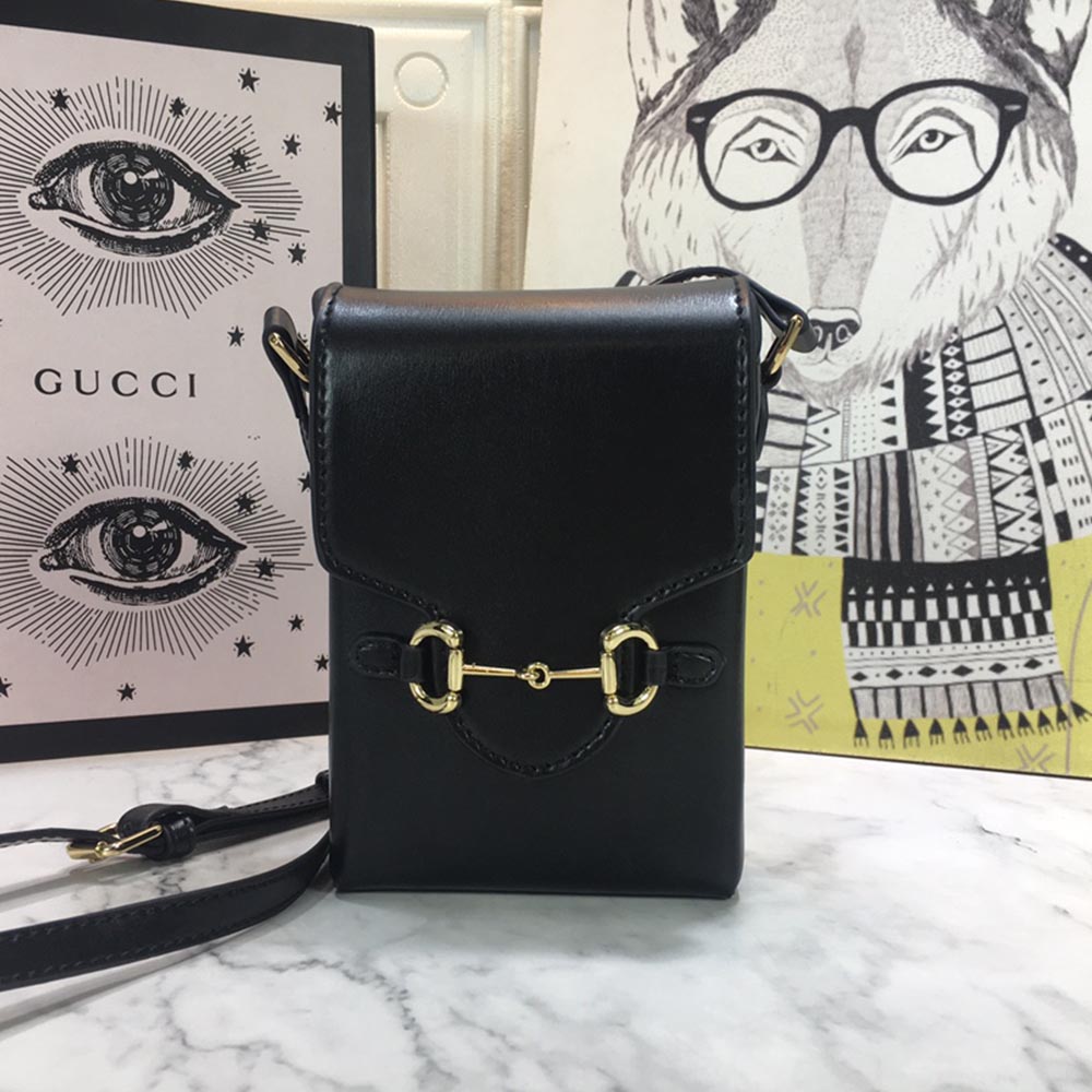 Replica Gucci Horsebit 1955 Mini Bag 625615 Blk/Red/Brown1:1High-quality replica