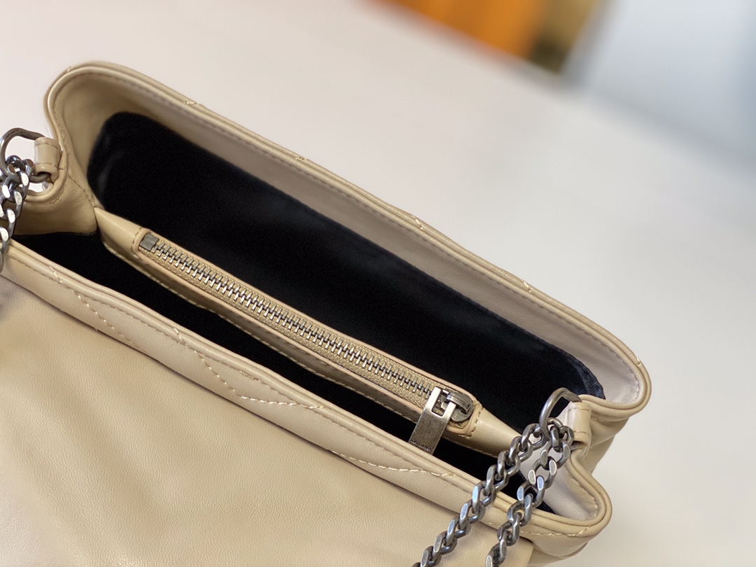 Replica Ysl Loulou Small Bag In Matelasse Y Leather- Black/Beige/Red1:1High-quality replica