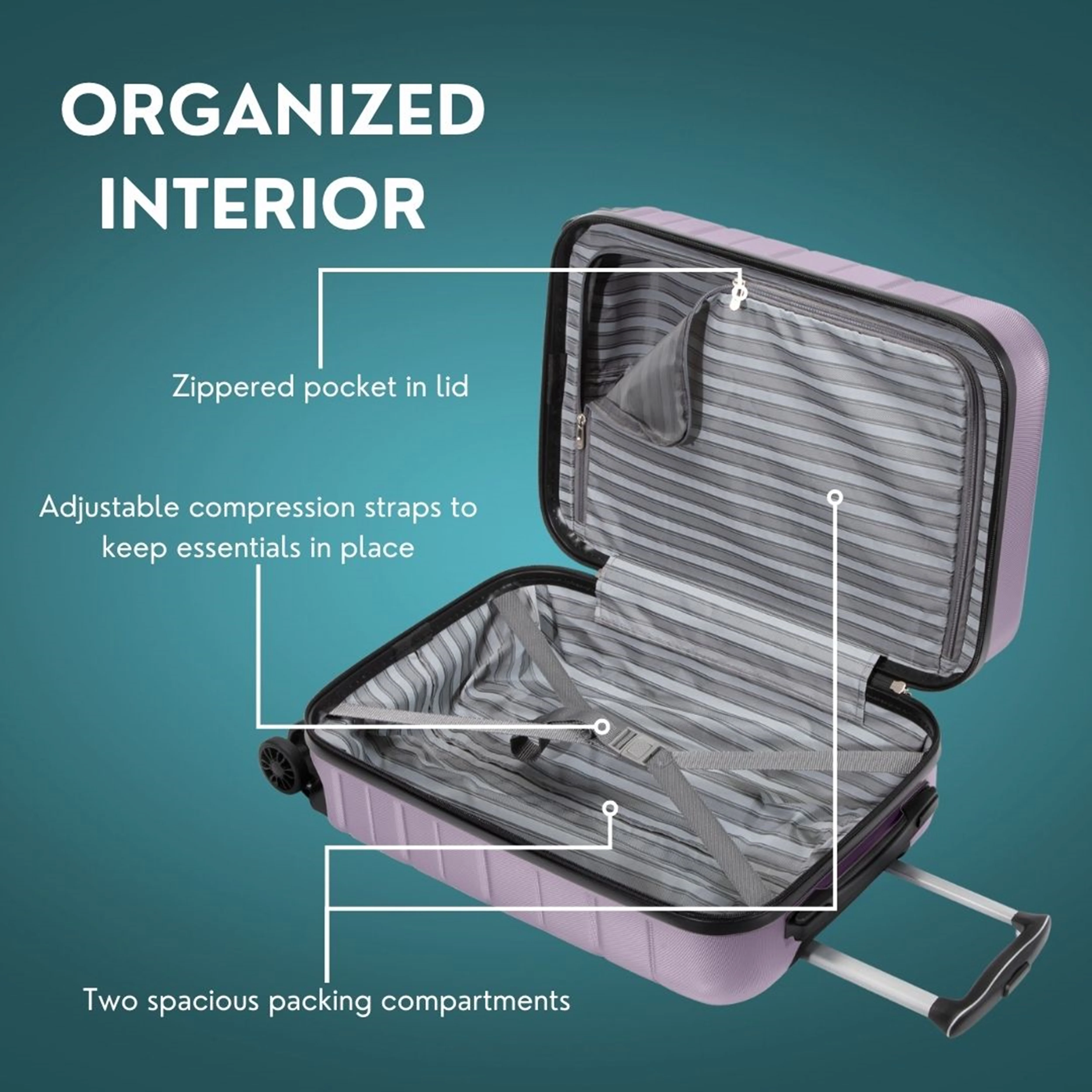 Skyway Luggage Epic 2.0 24" Hardside 8-Wheel Medium Check-In Spinner - Image 41