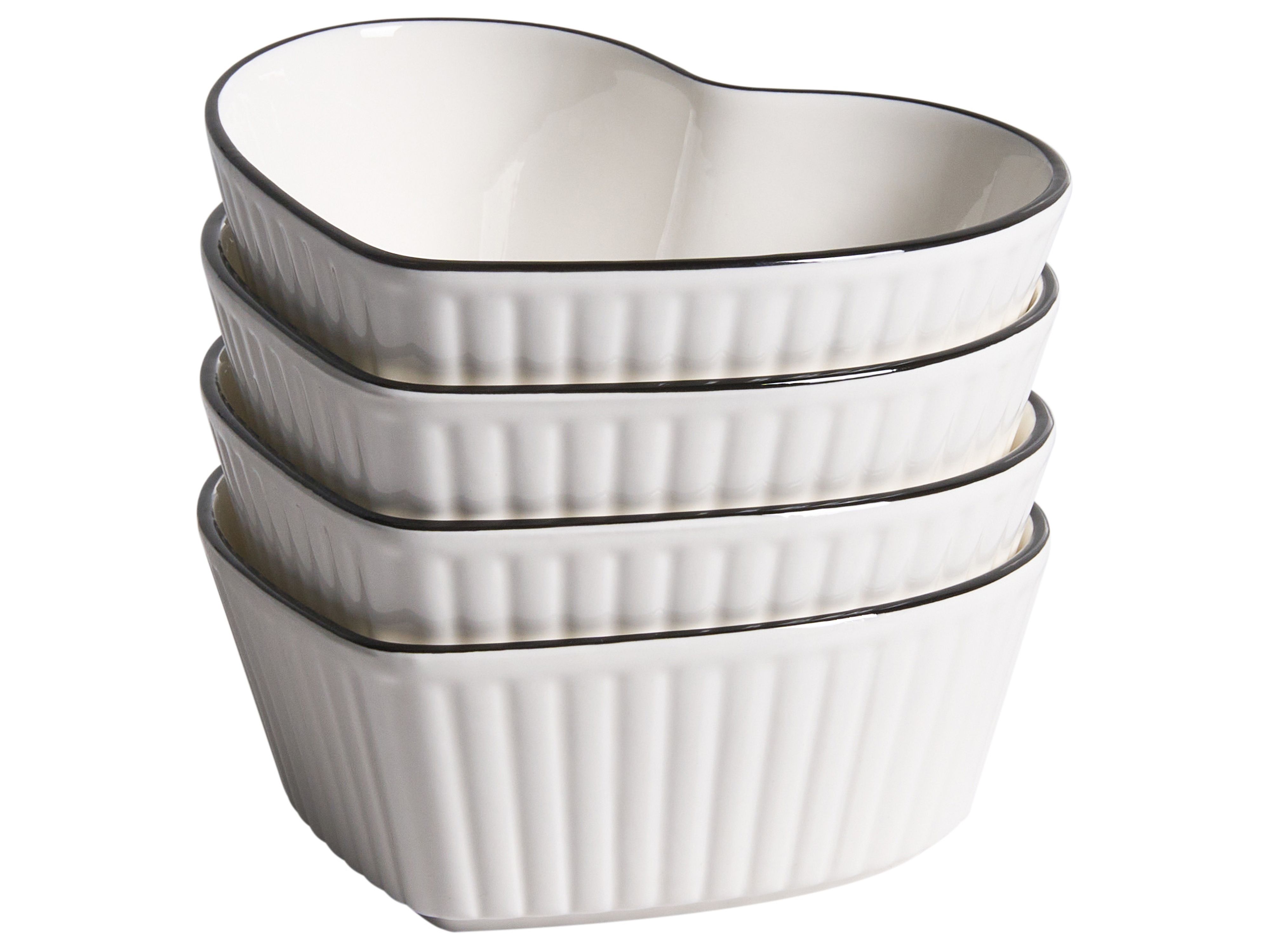 Set of 4 Bowls MACE Porcelain White