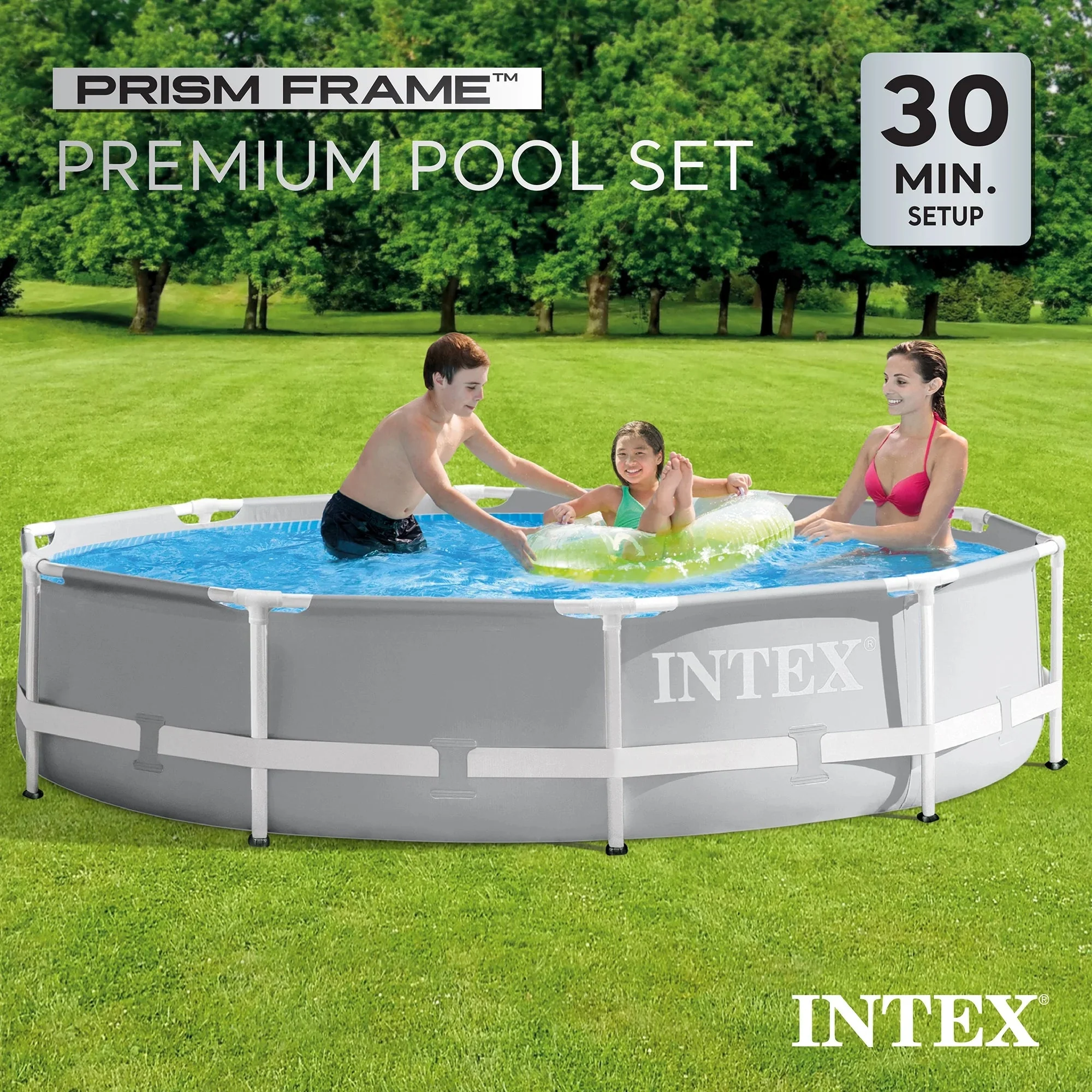 Intex Prism Frame Above Ground Swimming Pool 14ft x 42in With Pump - 26719EH - Image 26 Intex Prism Frame Above Ground Swimming Pool 14ft x 42in With Pump - 26719EH - Image 26