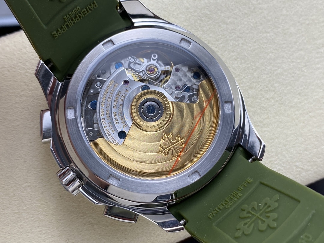 Fake Patek Philippe Replica Watch Aquanaut Chronograph White Gold Khaki Green Dial 5968G-010 GRF(1:1 replica) - Top club