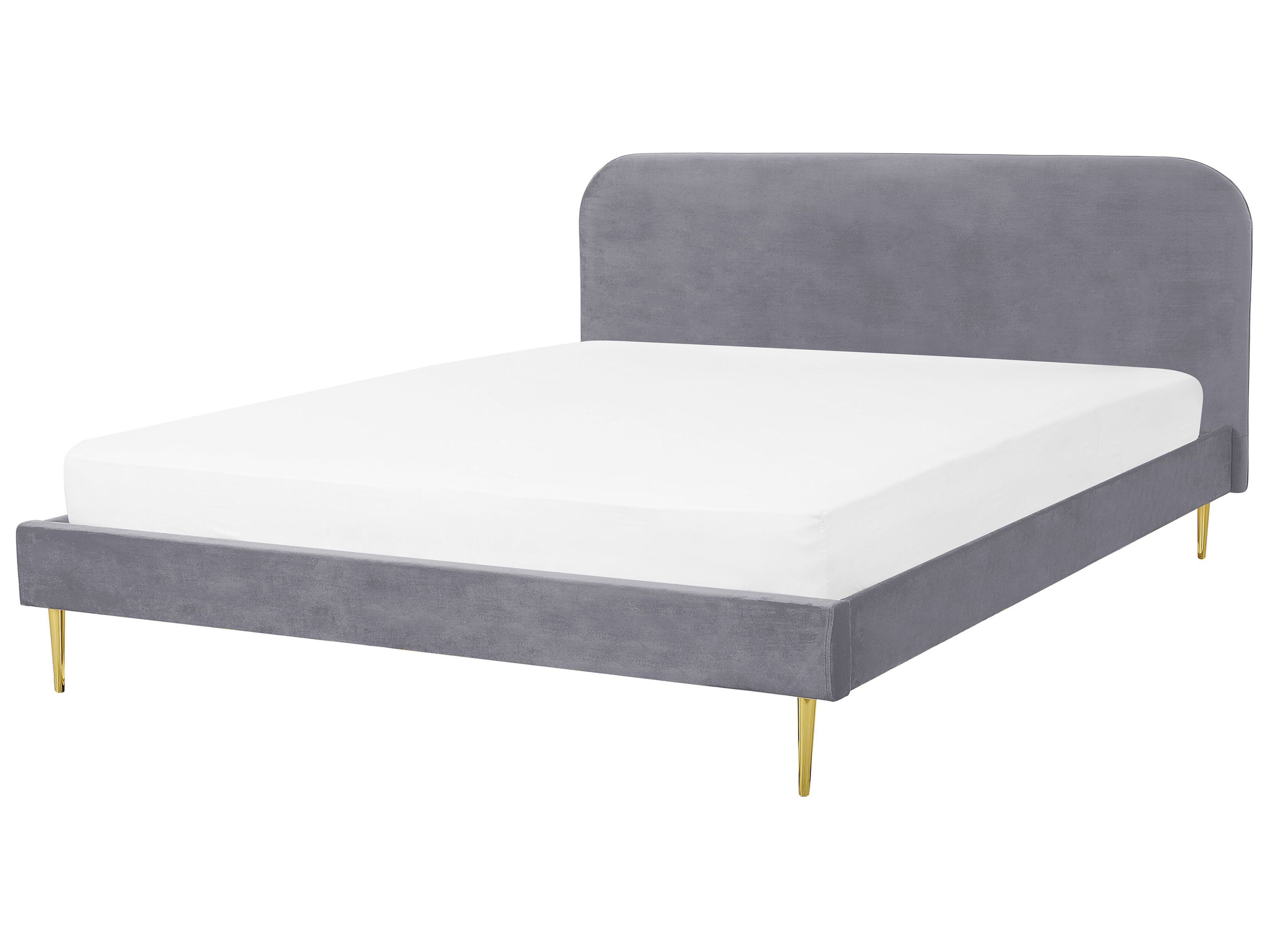 Bed Velvet FLAYAT 180 x 200 cm (EU Super King) Grey