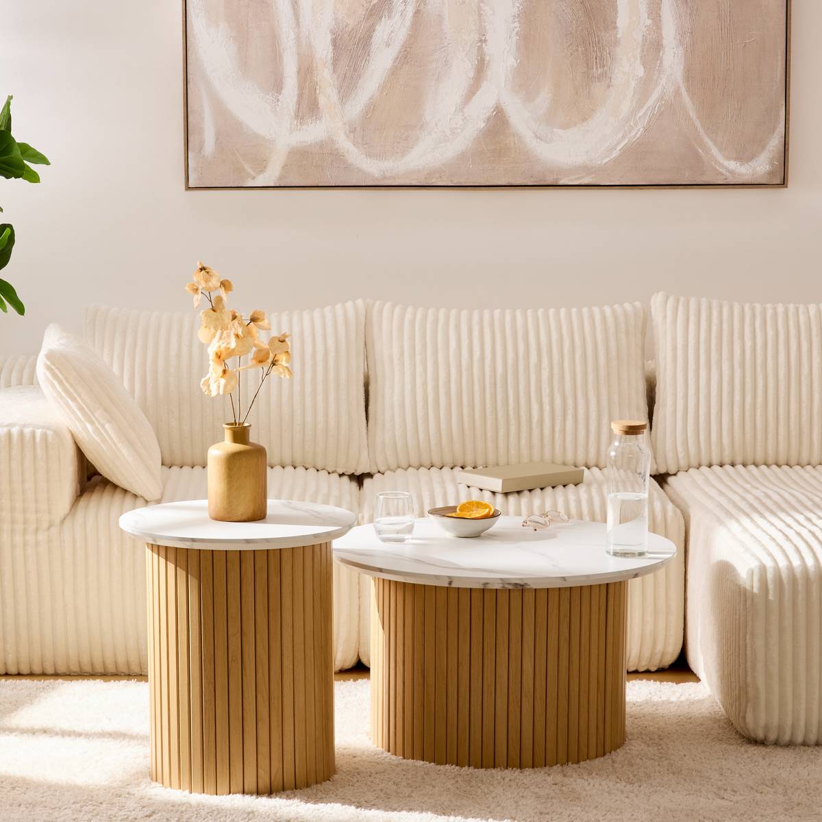 Coffee table "Homelya" Multicolor, D.70 cm