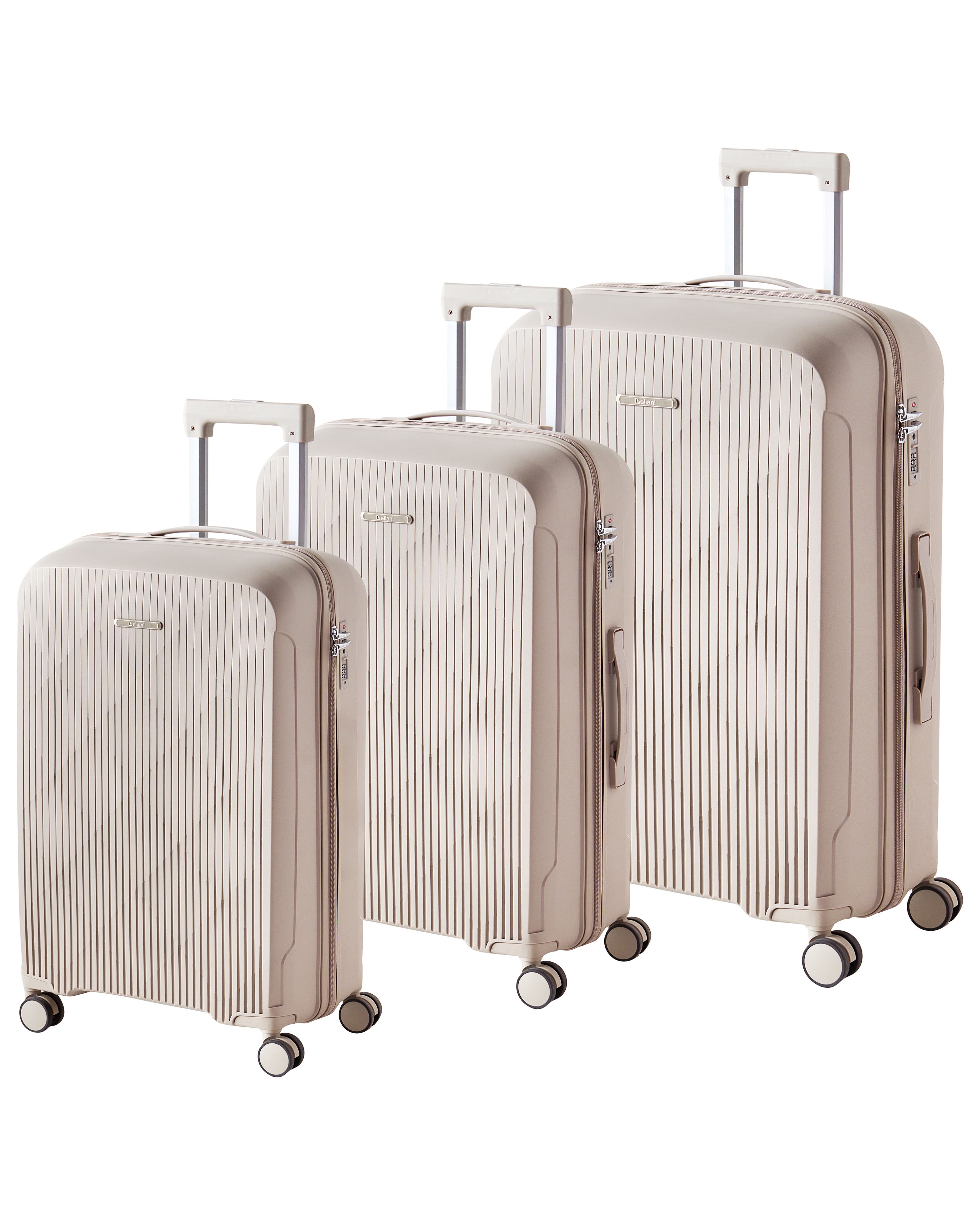Set of 3 Hard Shell Suitcases TONSAI Light Beige