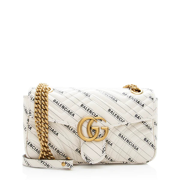 Gucci x Balenciaga The Hacker Project Small GG Marmont Bag - white - Replicaclubs