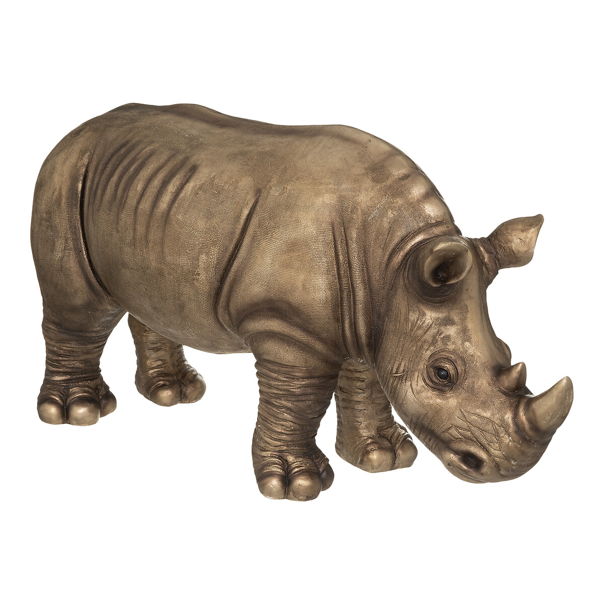 Statue "Rhinoceros" Gilt, H.45 cm