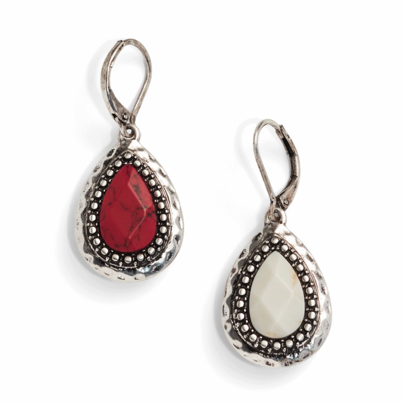 Reversible Faux-Stone Earrings - MIDNIGHT VELVET CATALOG