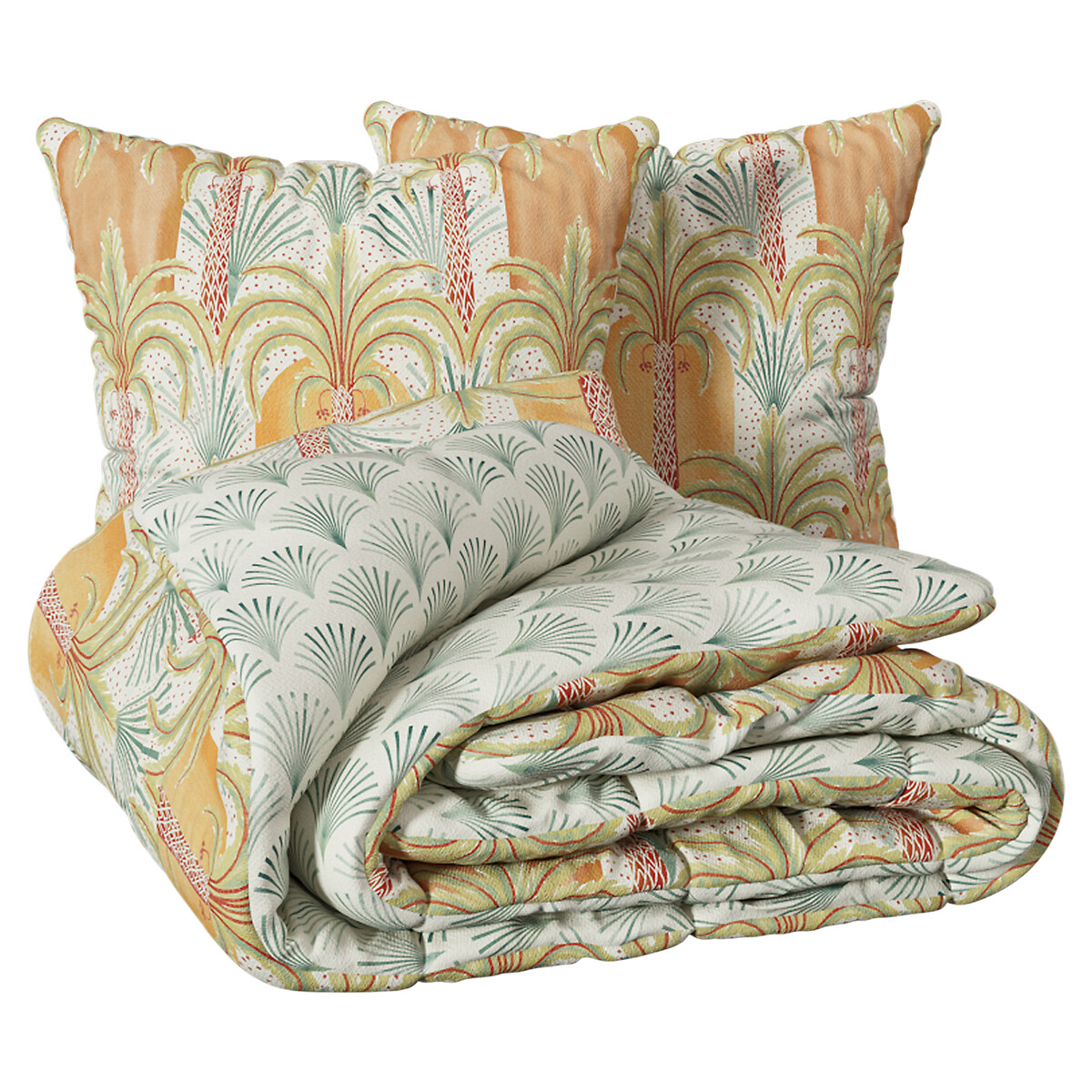 3-piece bed set "Janice" Percale cotton, Multicolor, 240x220 cm