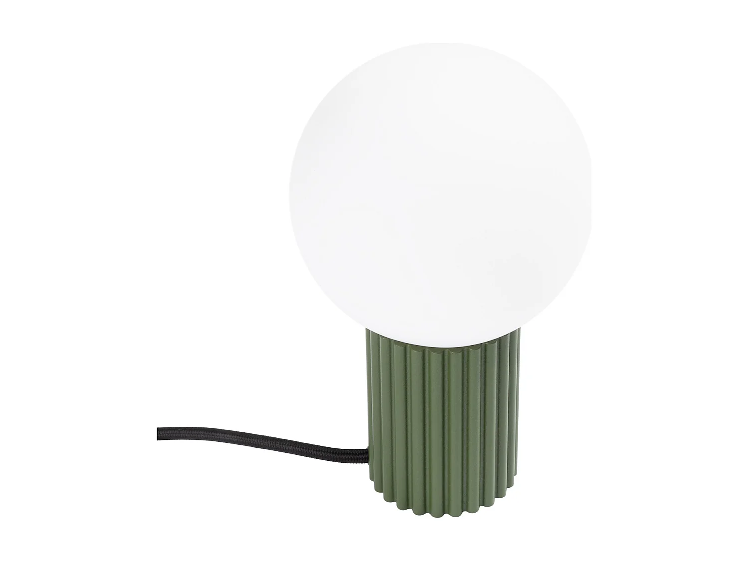 Lampe De Bureau Halo Moderne En Aluminium/Verre - 1 Sources Lumineuses - L.12 X H.19 Cm - Vert Olive