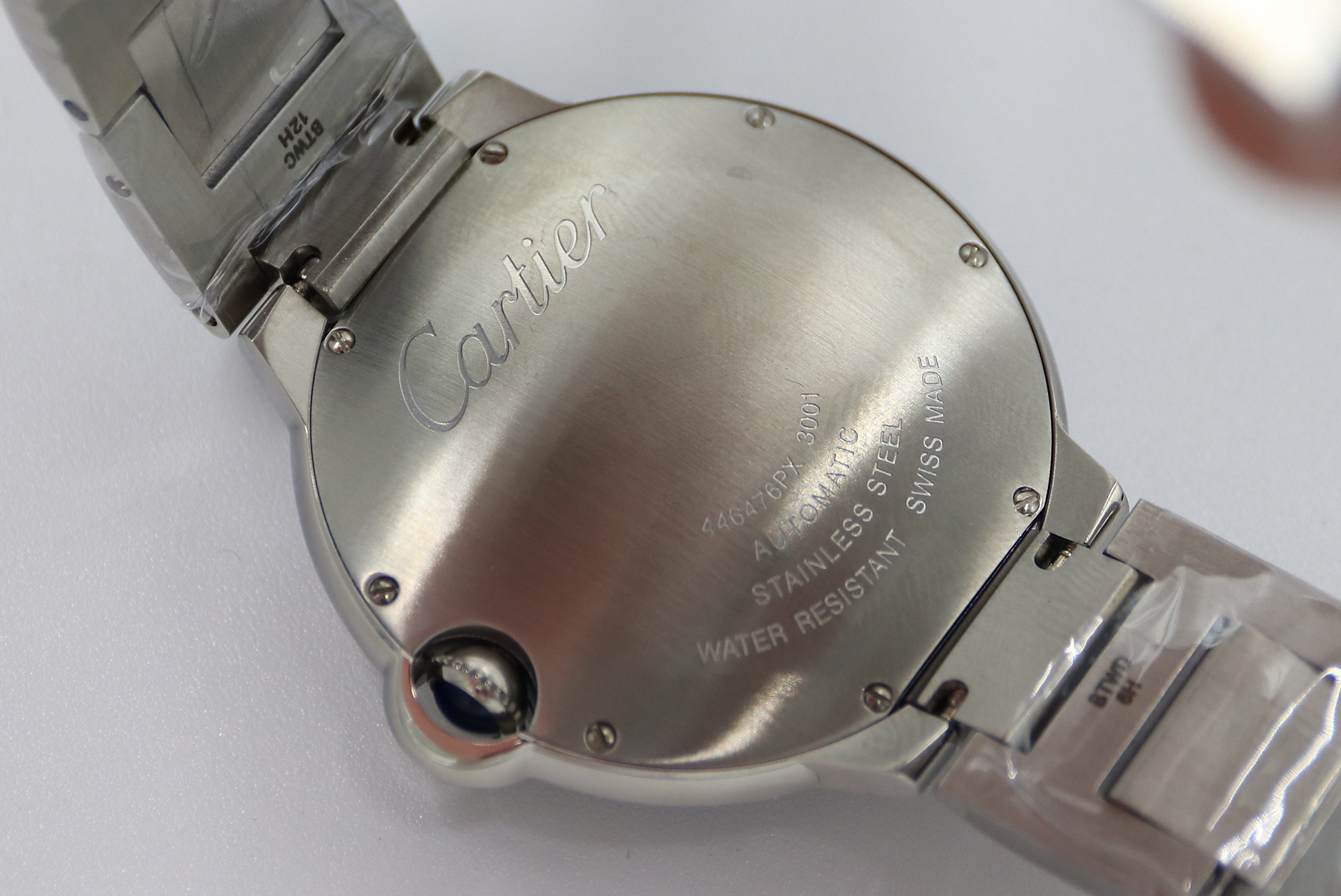 Cartier Blue Balloon Square Diamonds Full Sky Watch-White-Steel Strap-42mm(1:1 replica) - Top club