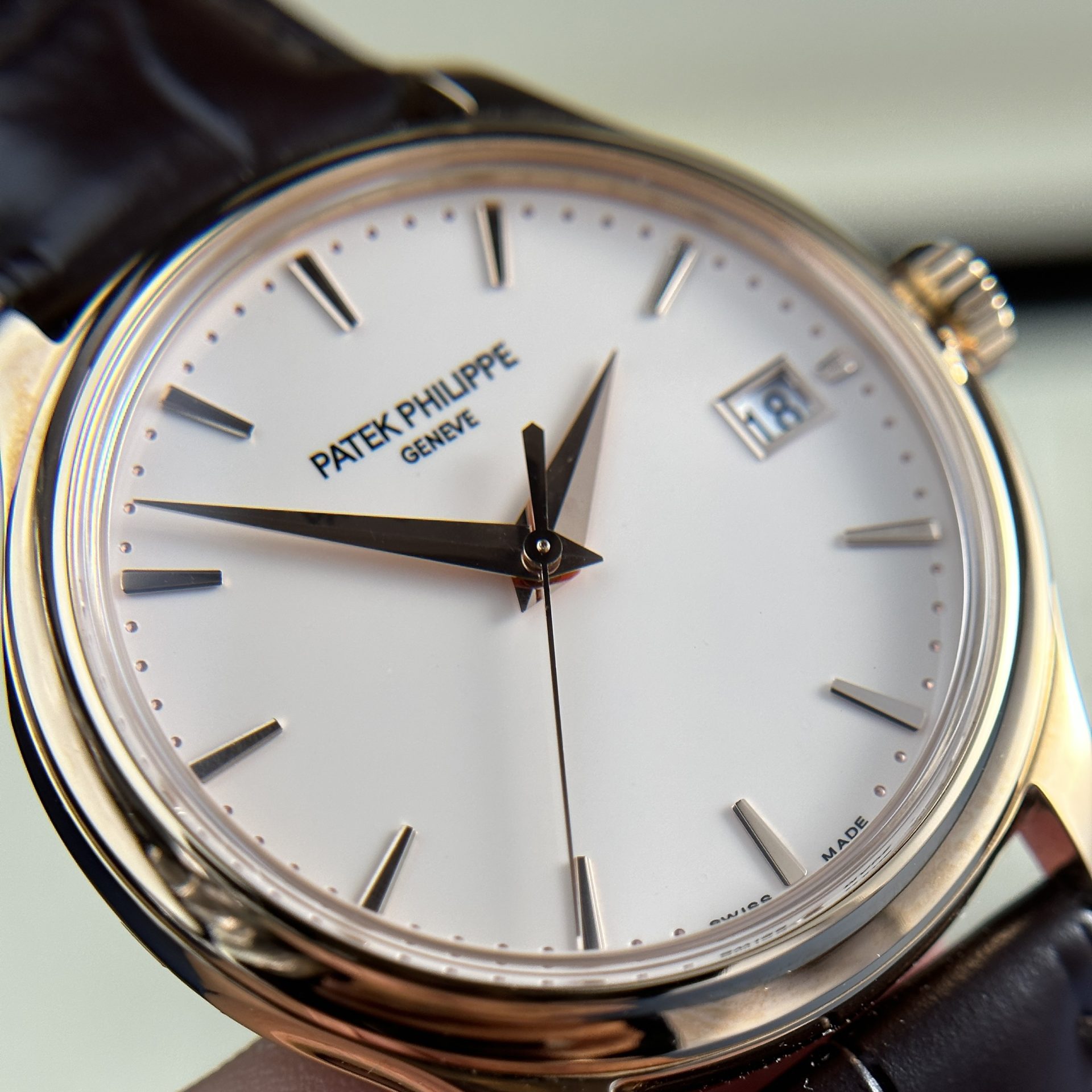 Patek Philippe Replica Watches Calatrava 5227R Leather Strap 3K Factory 39mm - Top club