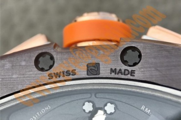 Replica Richard Mille RM011 Felipe Massa RG Chrono Brown Skeleton Dial Orange Rubber Strap A7750 - Top club