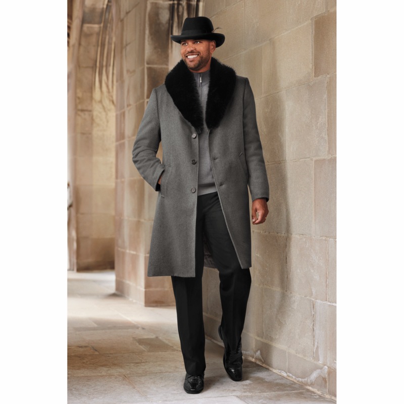 Frank Faux-Fur Collar Coat - MIDNIGHT VELVET CATALOG