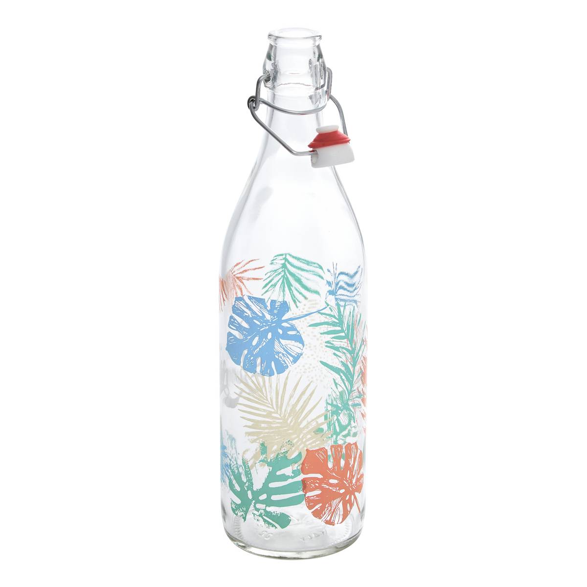 "Hello Summer" Bottle Glass, Multicolored