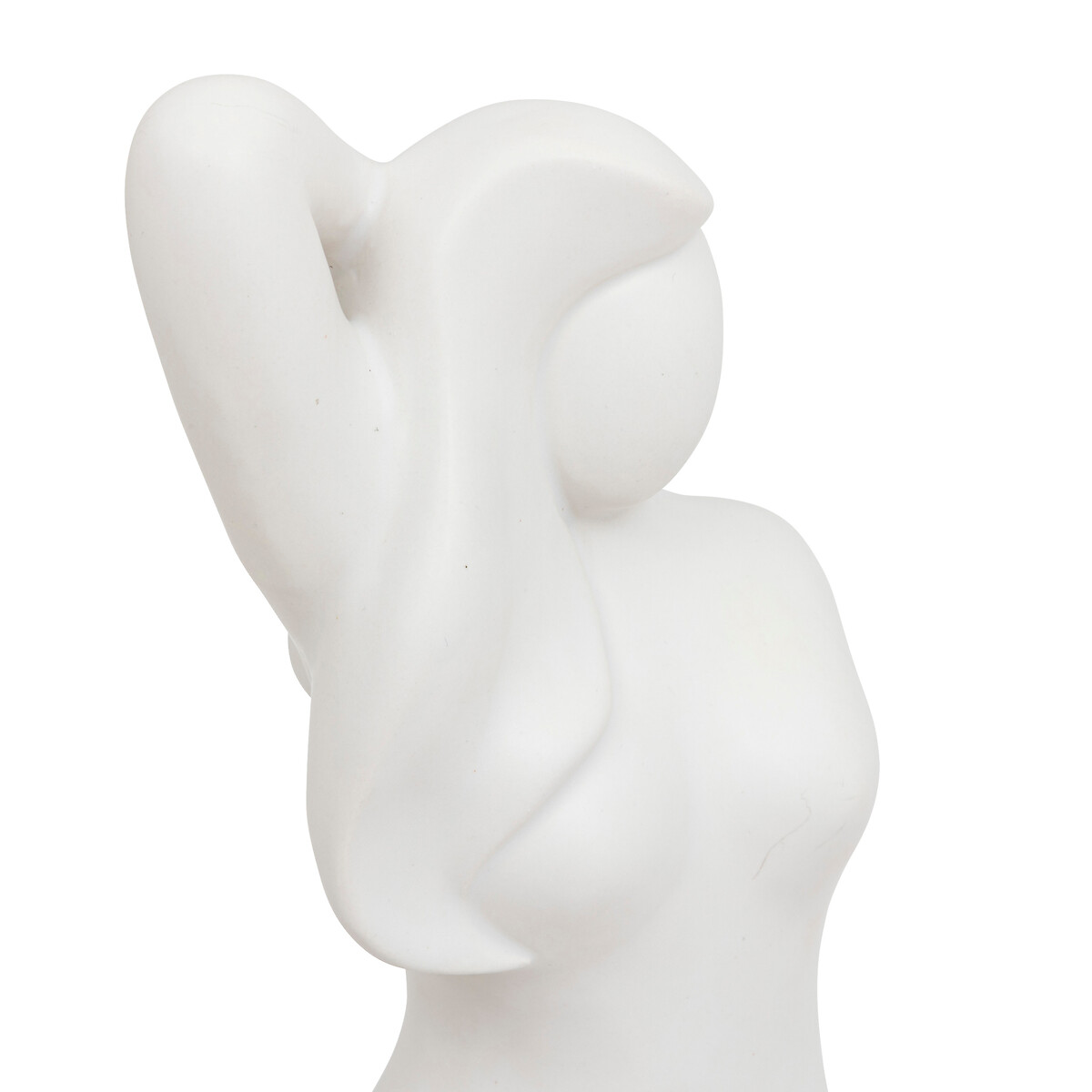"Soleya" female statue Ceramic, White, H.28 cm