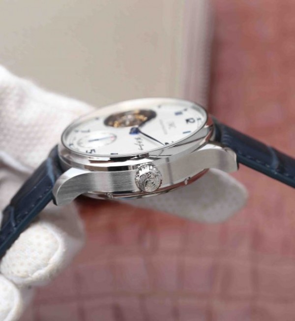 Replica IWC AZ Portuguese Tourbillon White Dial Blue Markers - Top club