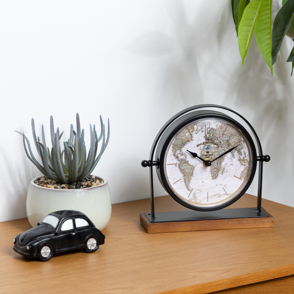 Table clock"Flavia" Black, H.20 cm